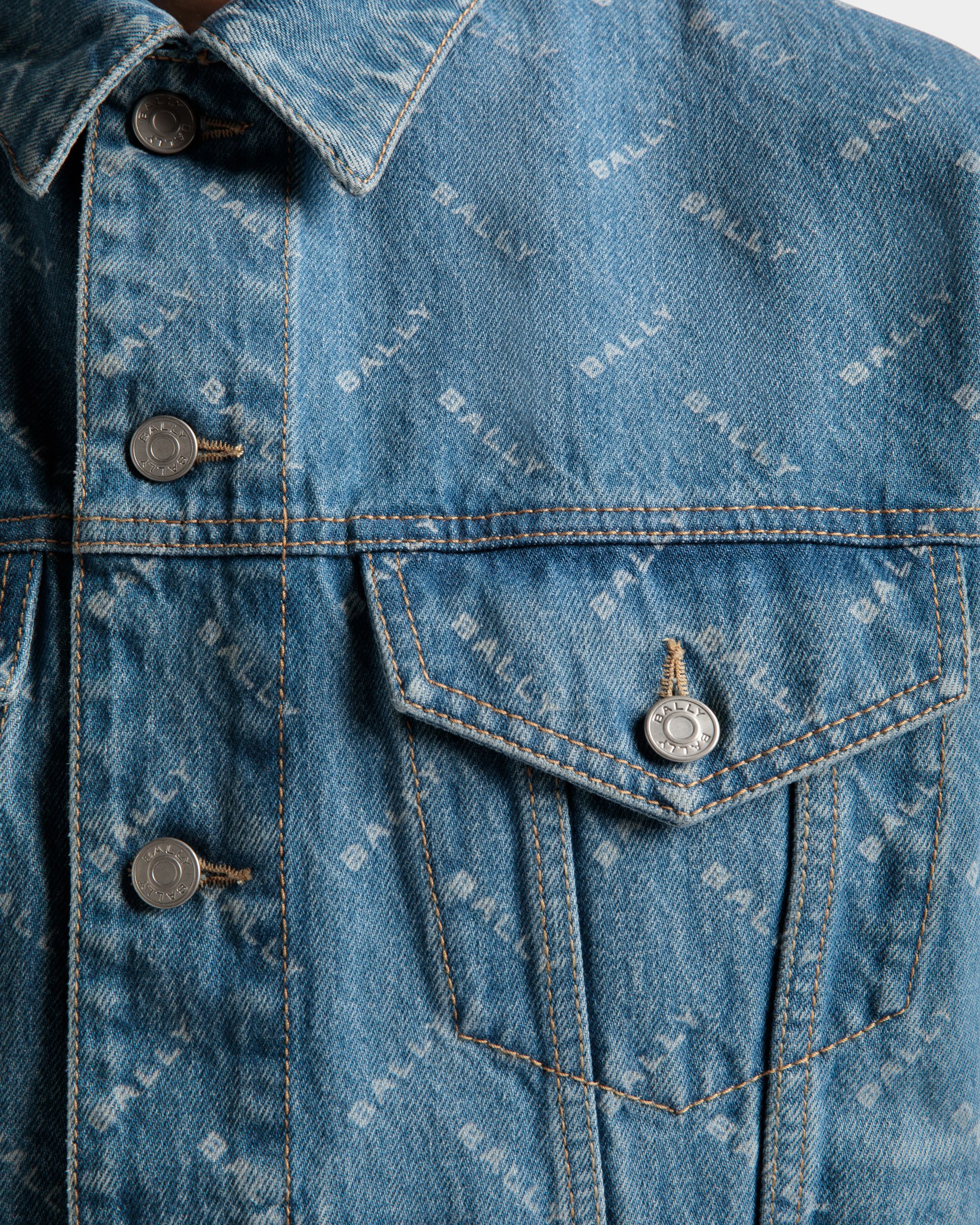 Bally Global - Denim Jacket In Light Blue Cotton - Blue