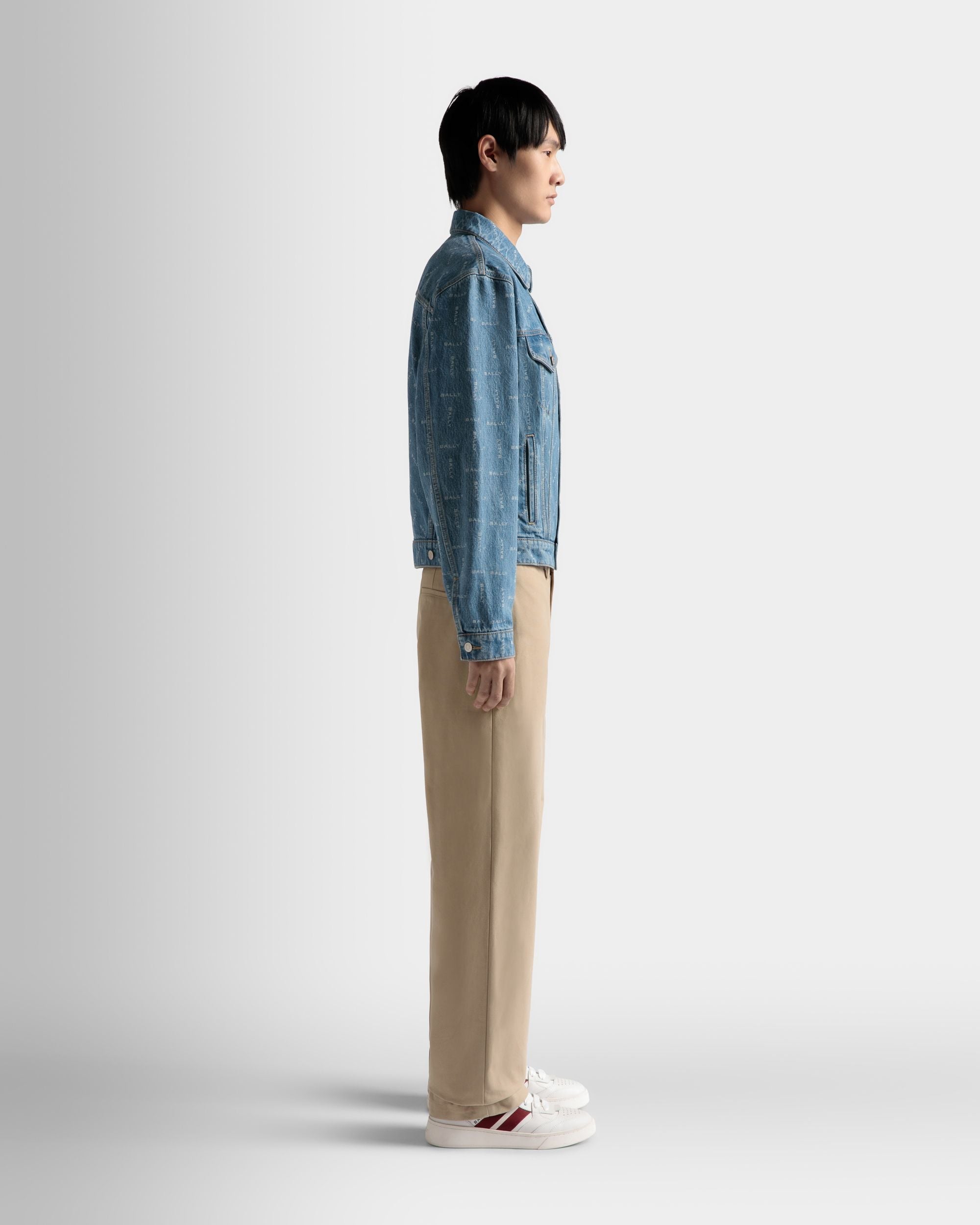 Bally Global - Denim Jacket In Light Blue Cotton - Blue