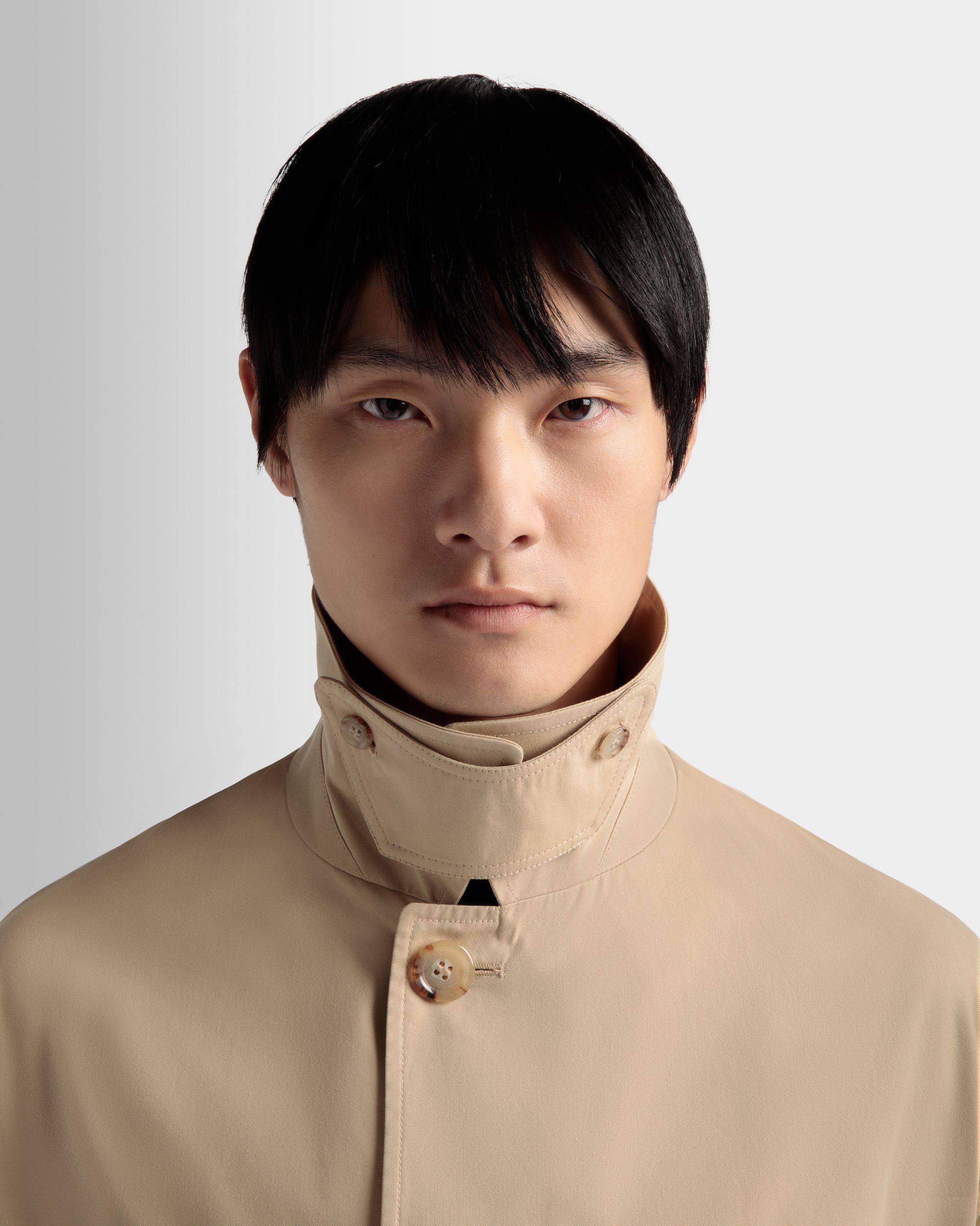 Bally Global - Trench Coat In Camel Fabric - Brown