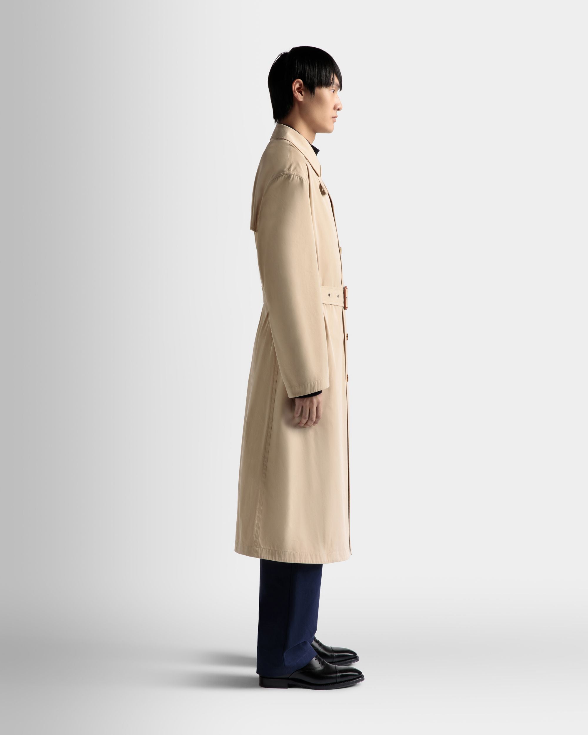 Bally Global - Trench Coat In Camel Fabric - Brown