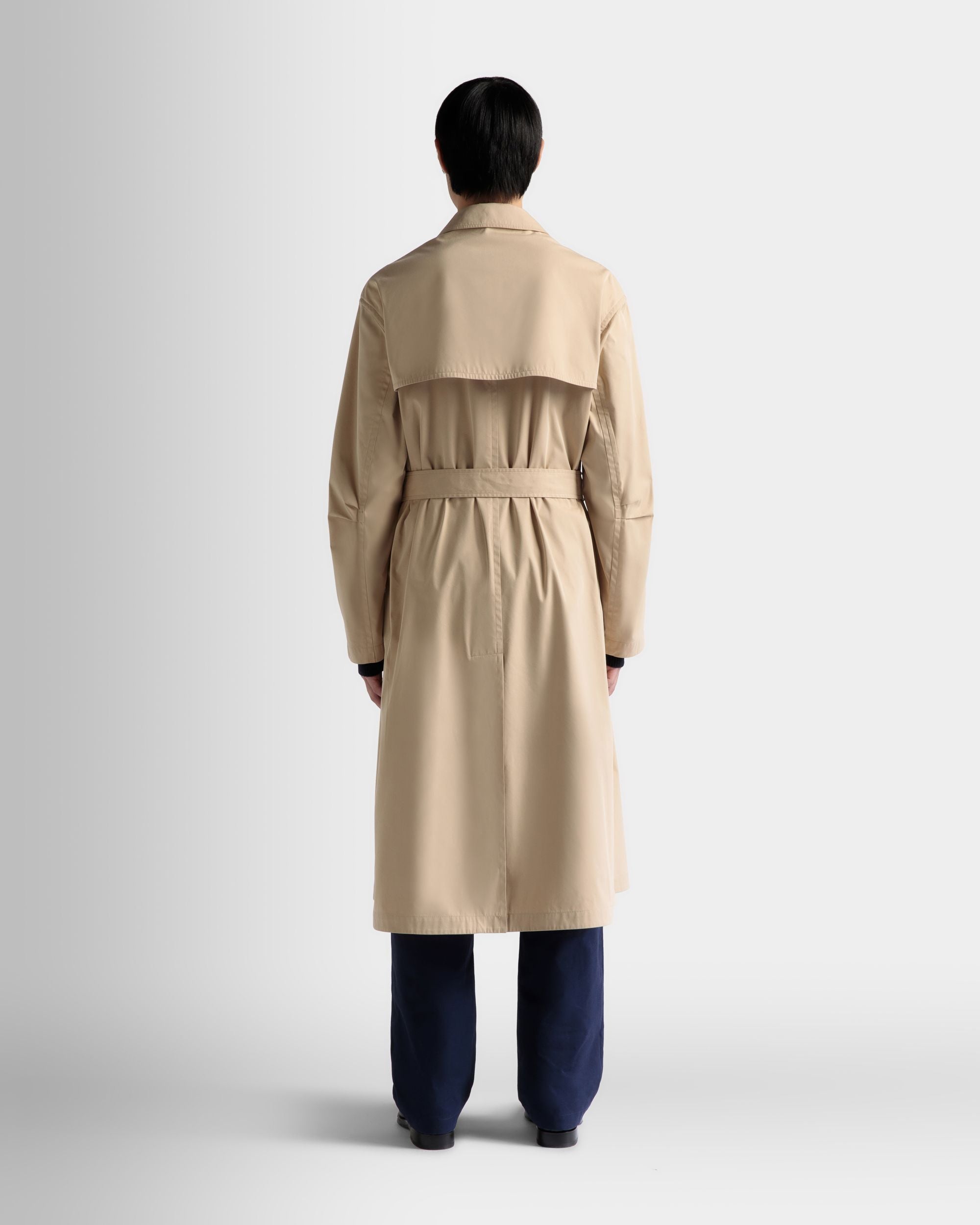 Bally Global - Trench Coat In Camel Fabric - Brown