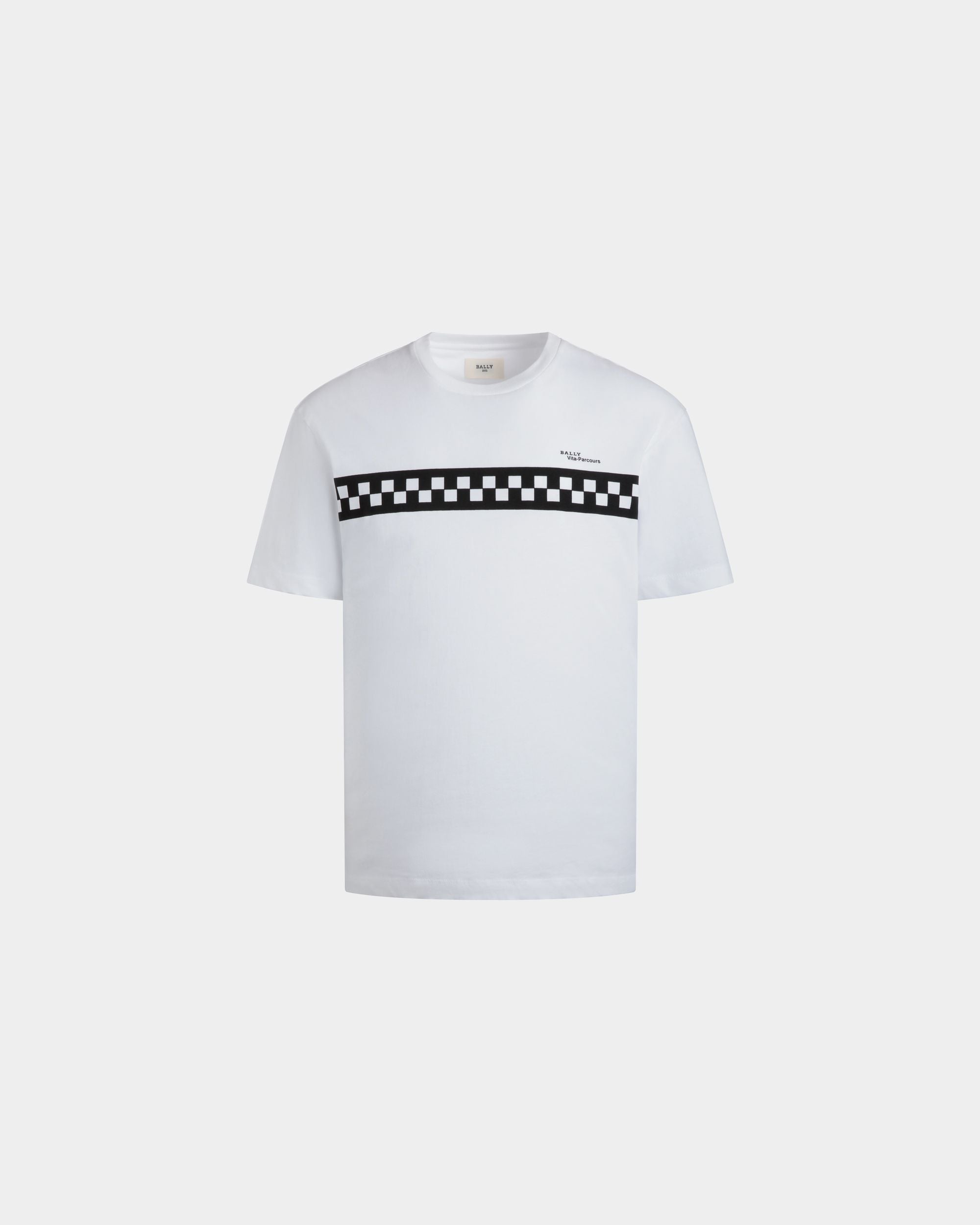 Bally Global - T-Shirt In Blue Cotton - Blue