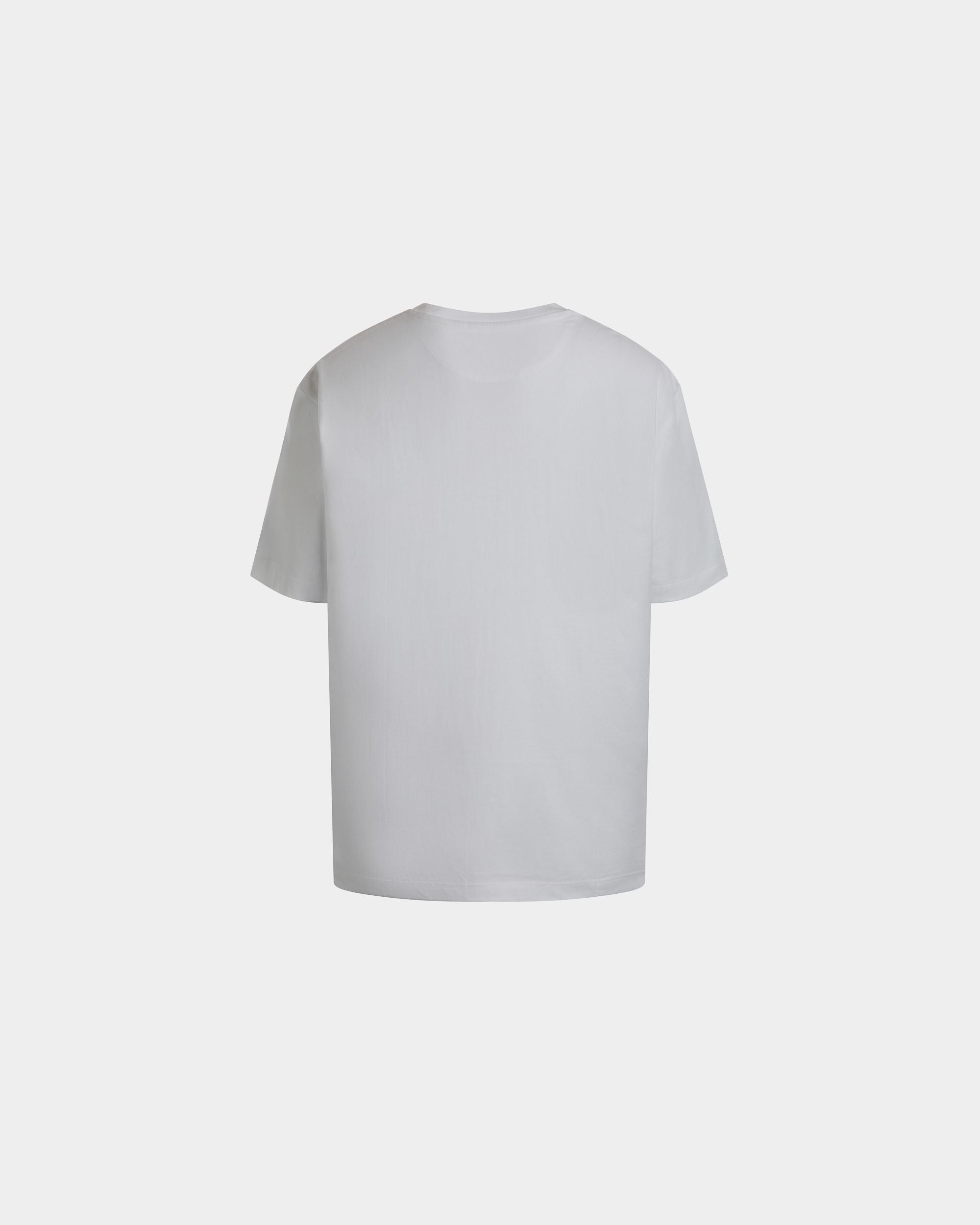 Bally Global - T-Shirt En Maille De Coton Blanche - Blanc