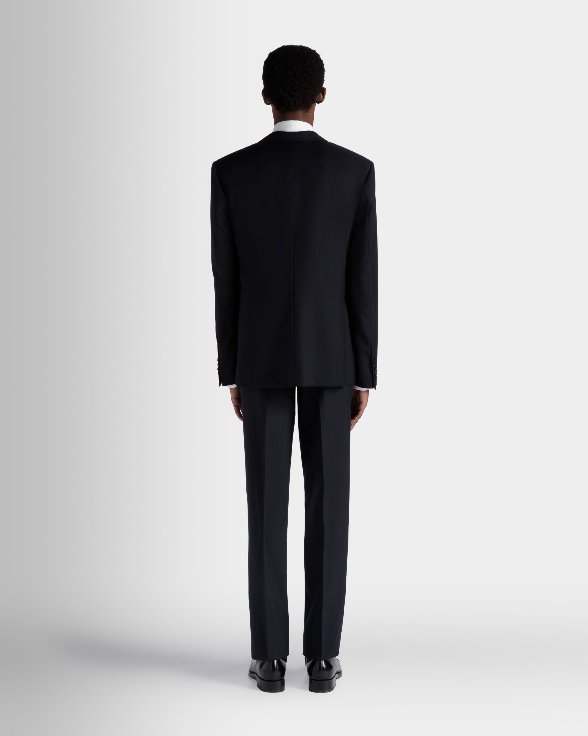 Bally Global - Adrien Brody Travel Collection Single-Breasted Blazer In Navy Blue Wool - Blue