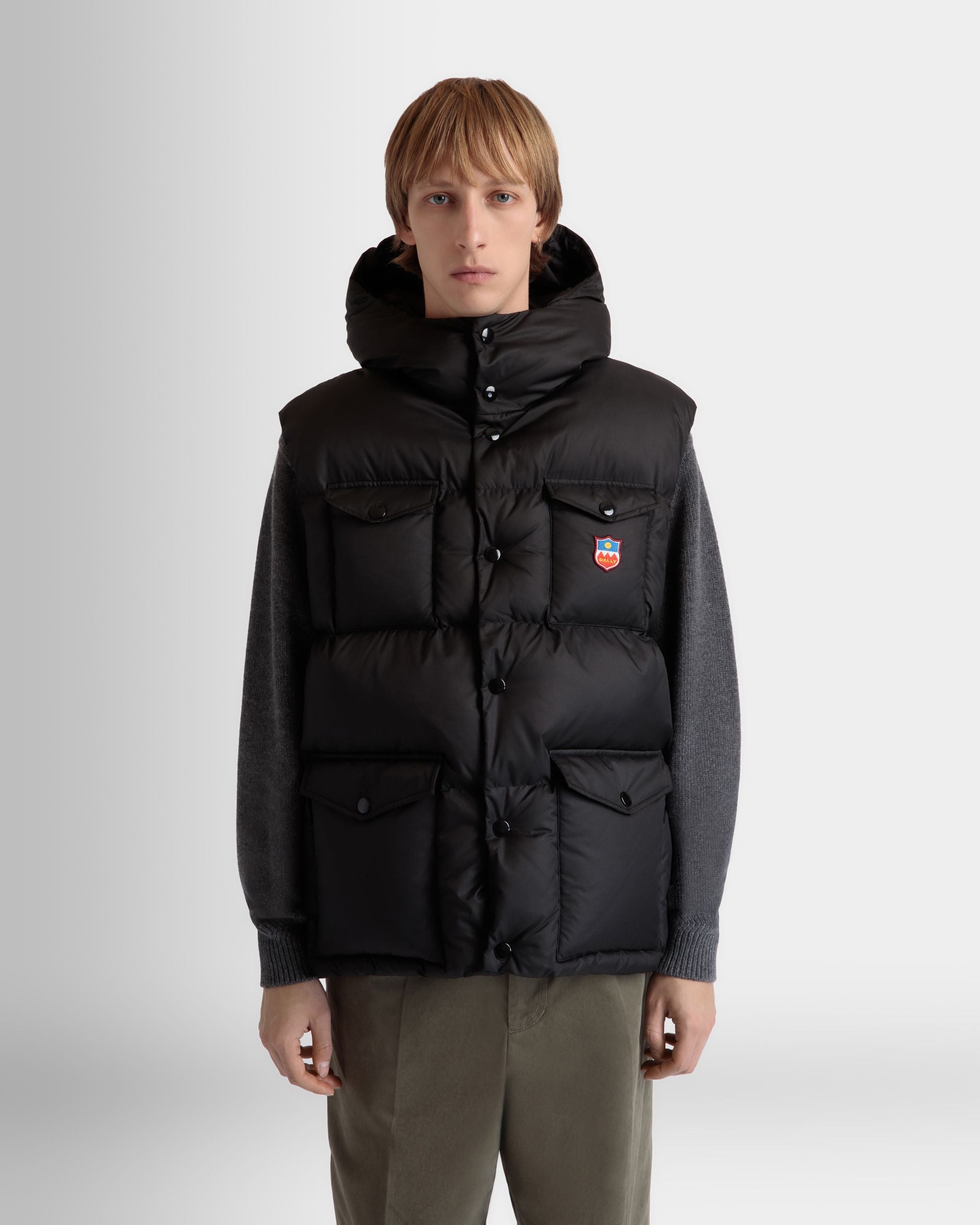 Bally Global - Puffer Gilet in Black Nylon - Black