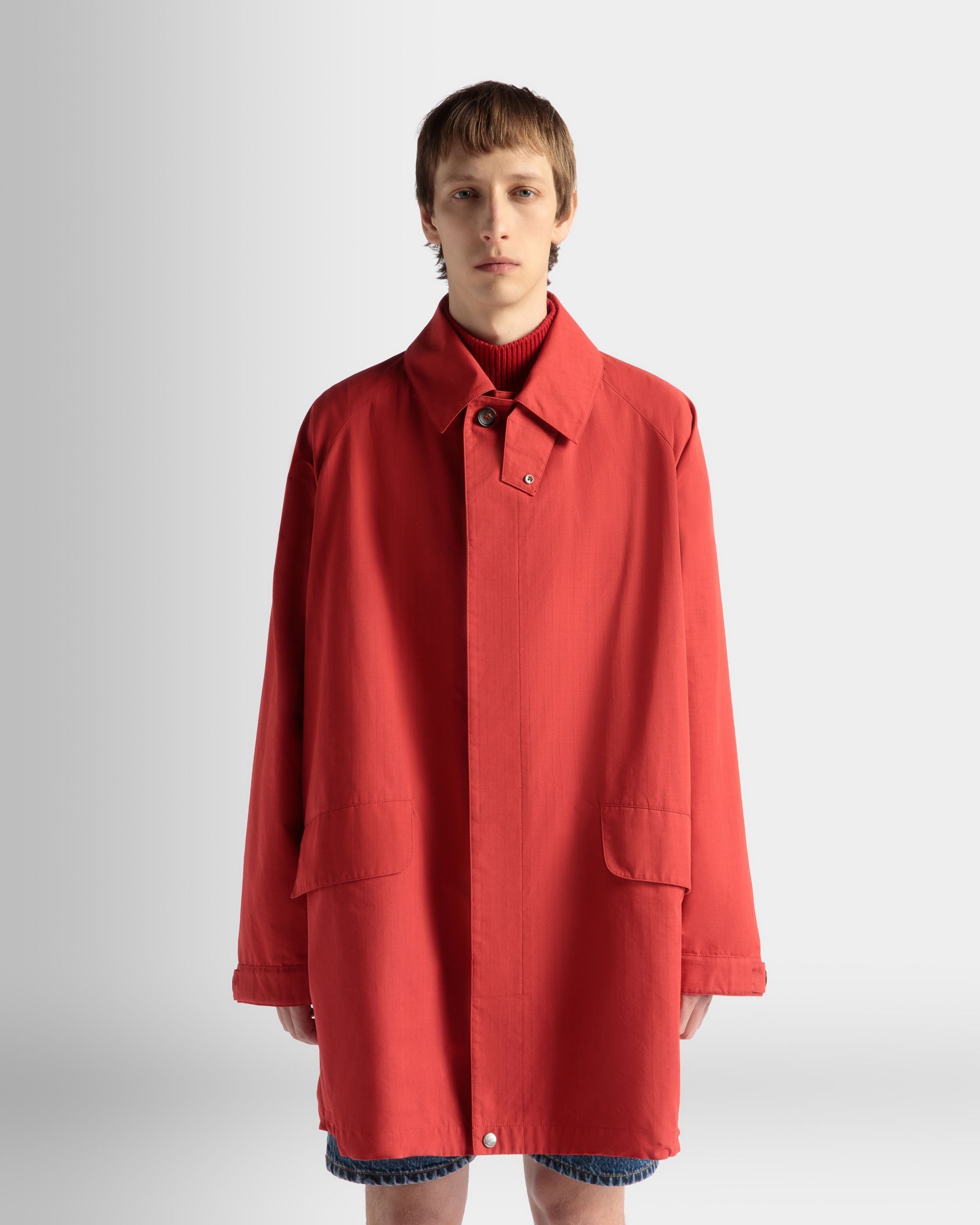 Bally Global - Coat in Candy Red Nylon - Red