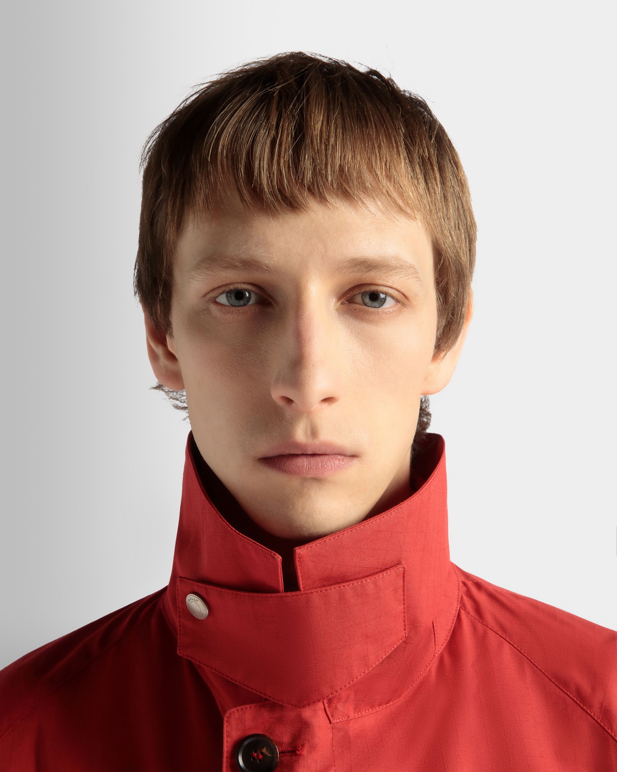 Bally Global - Coat in Candy Red Nylon - Red