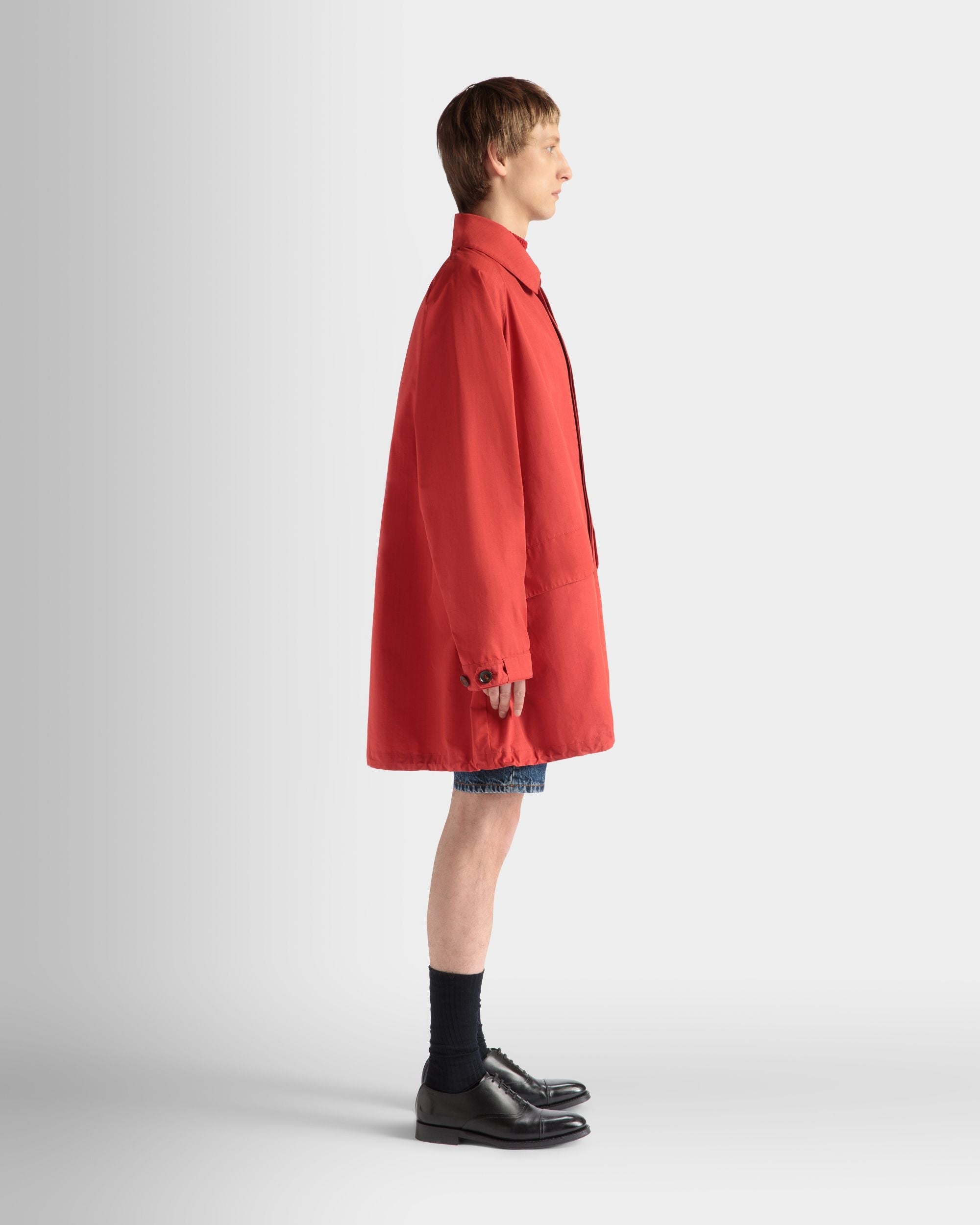 Bally Global - Coat in Candy Red Nylon - Red