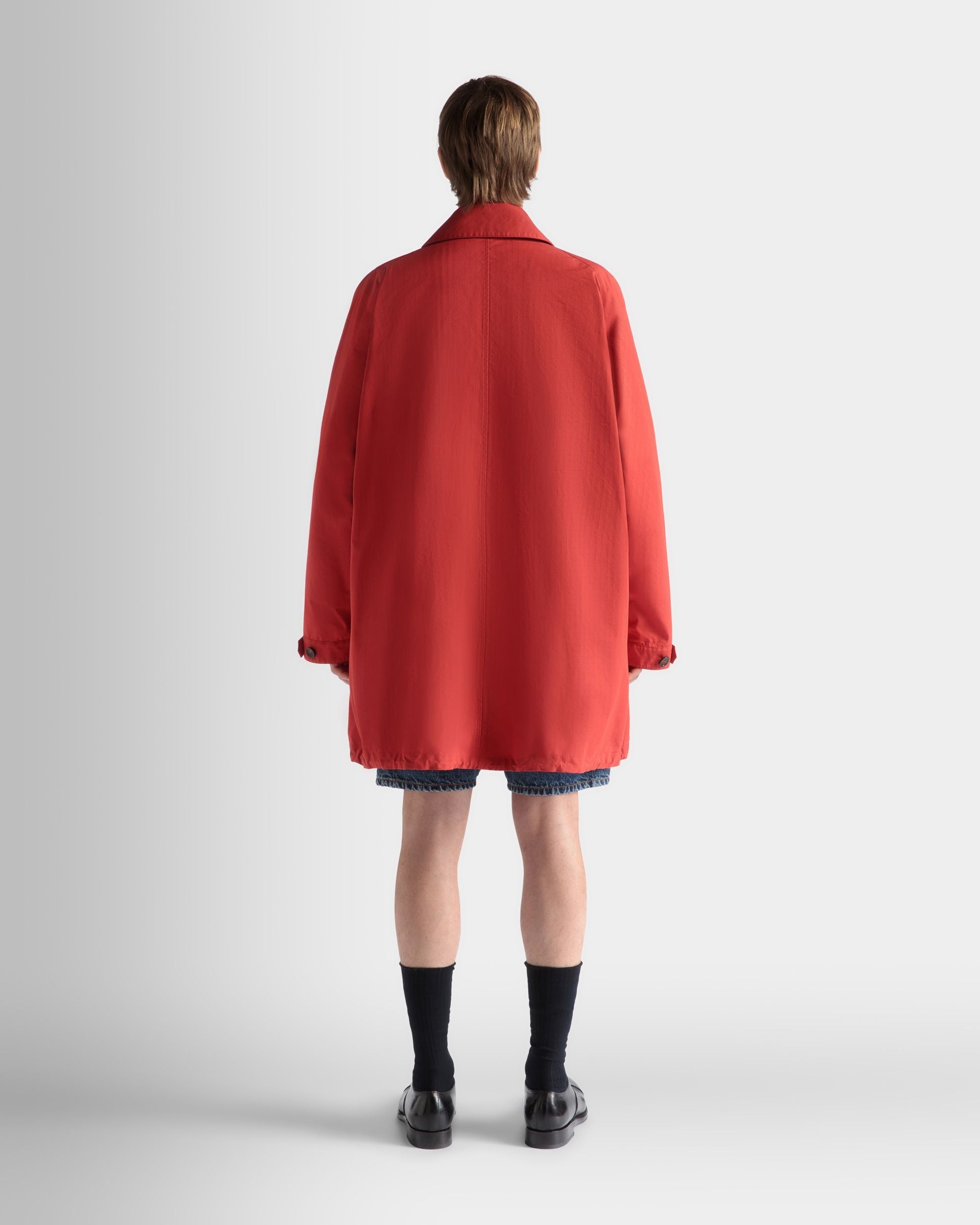 Bally Global - Coat in Candy Red Nylon - Red