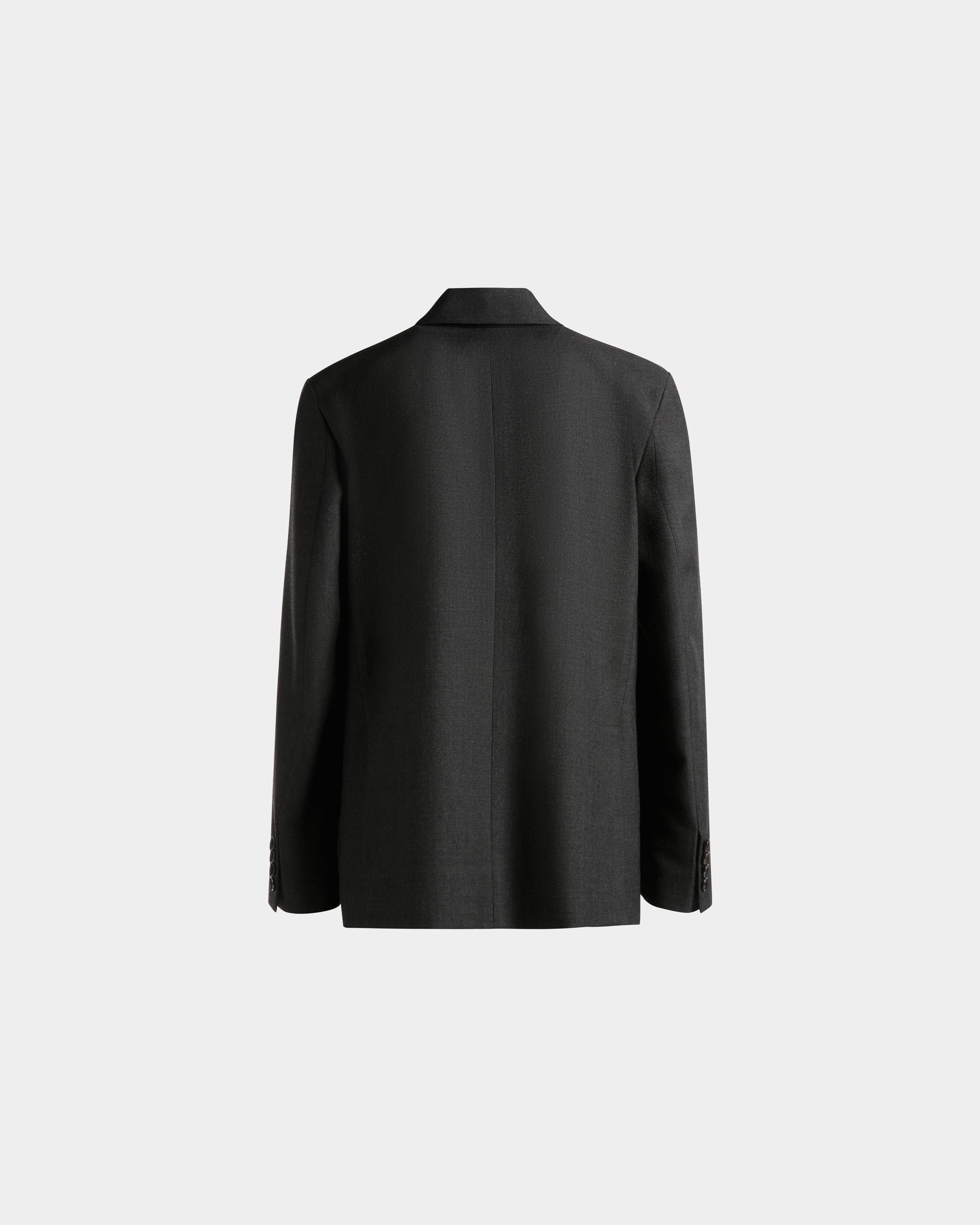Bally Global - Blazer De Mezcla De Lana Gris Oscuro - Gris