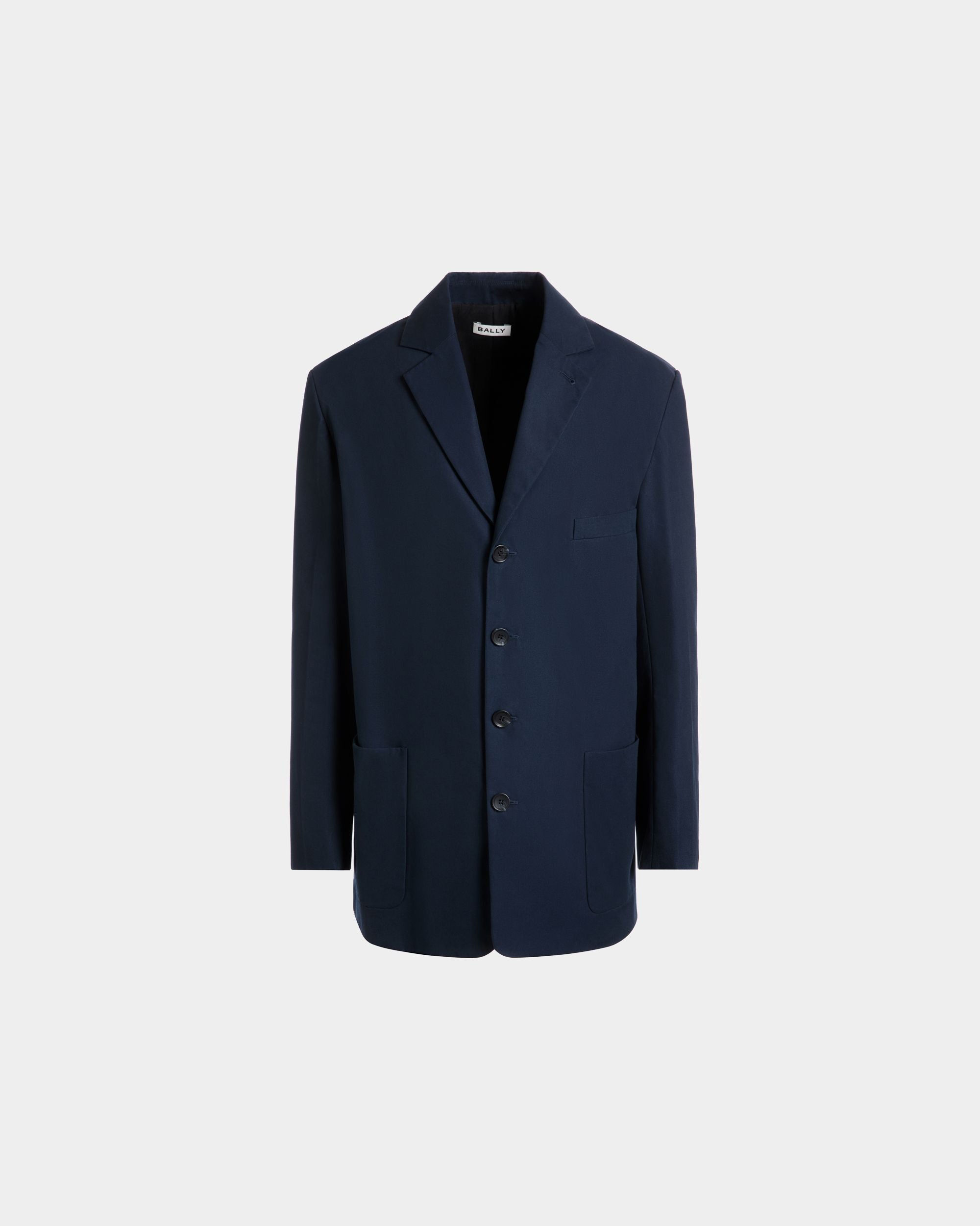 Bally Global - Blazer in Navy Blue Cotton Blend - Blue