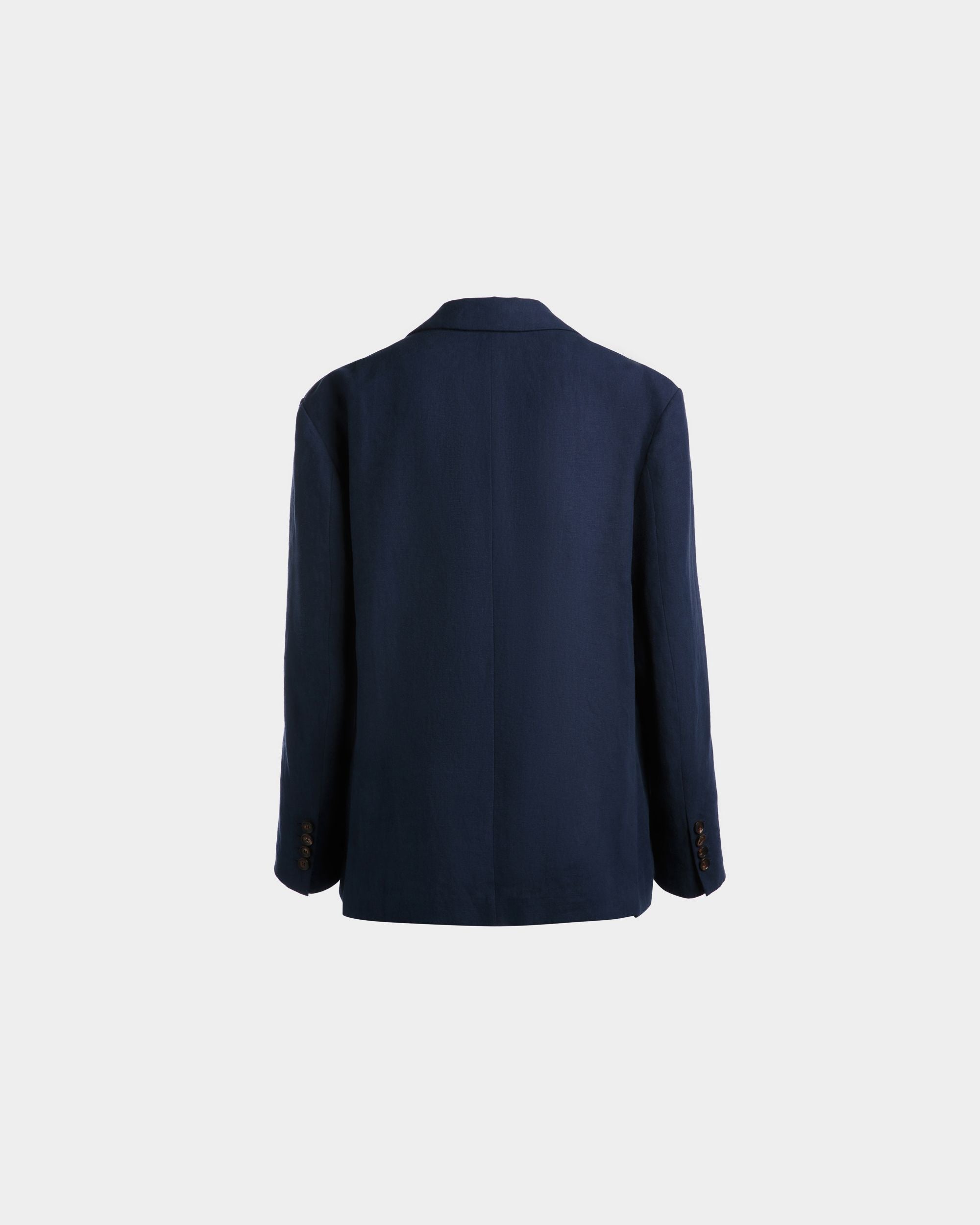 Bally Global - Jacket in Navy Blue Linen - Blue