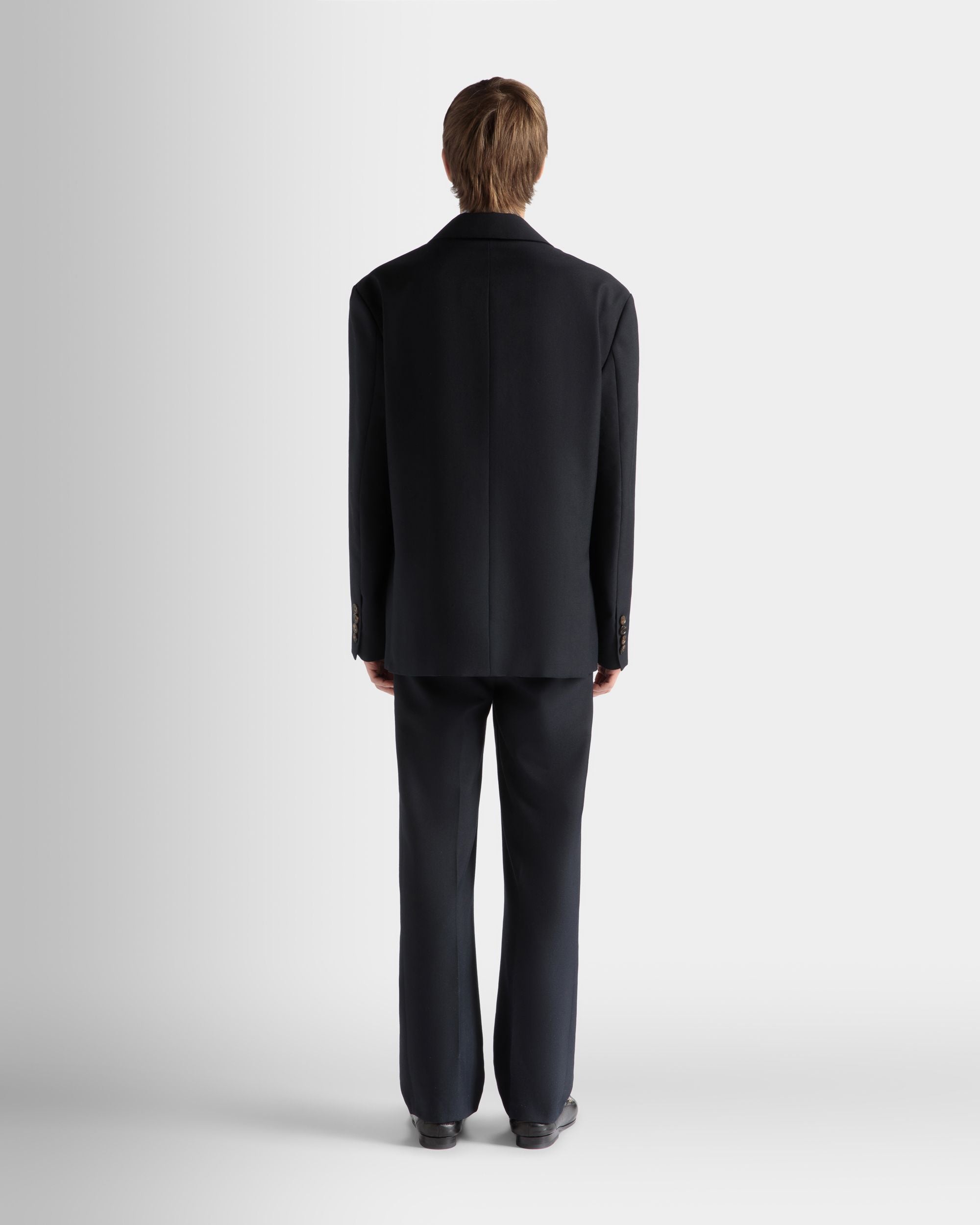 Bally Global - Chaqueta De Mezcla De Lana Navy Blue - Azul