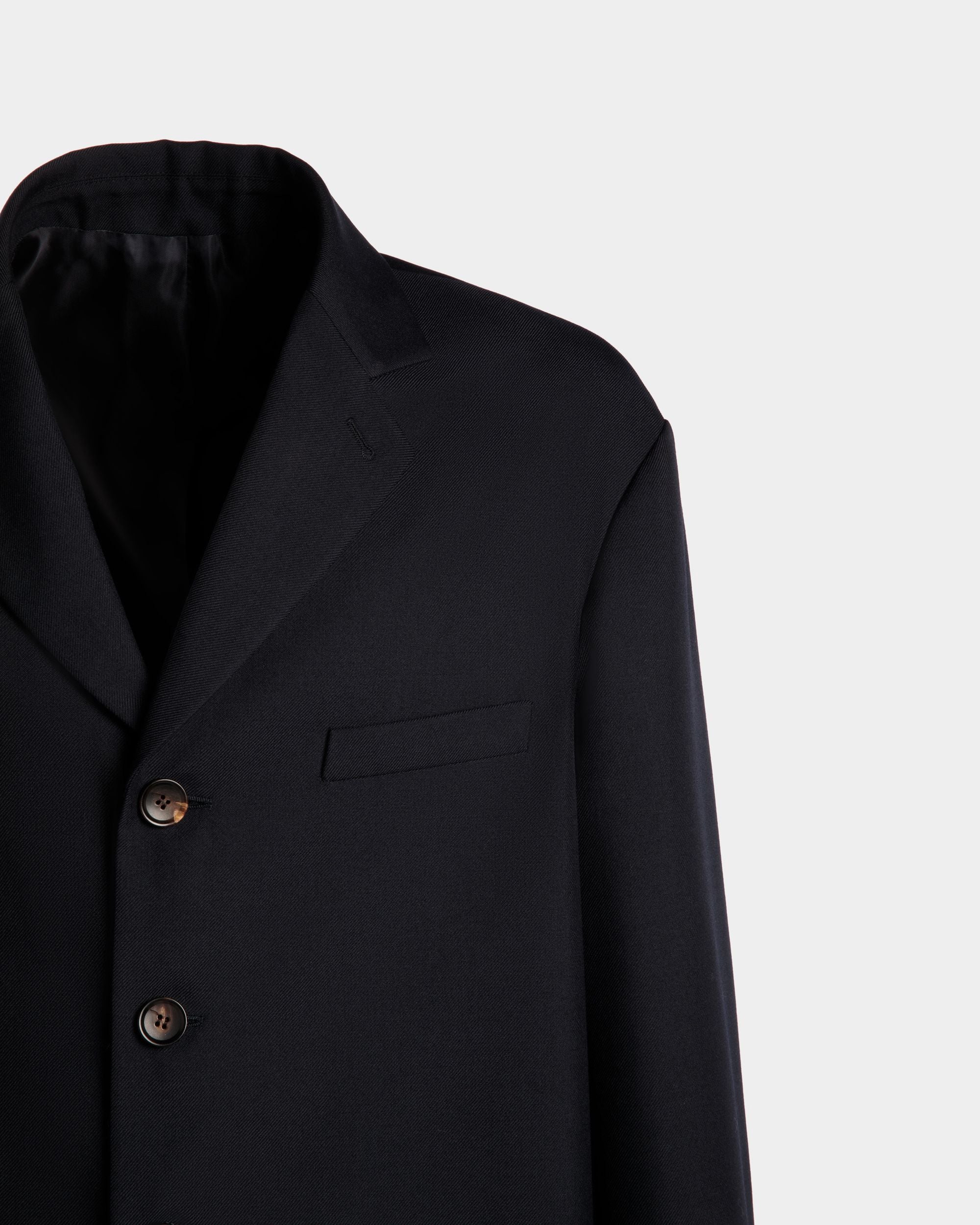 Bally Global - Chaqueta De Mezcla De Lana Navy Blue - Azul