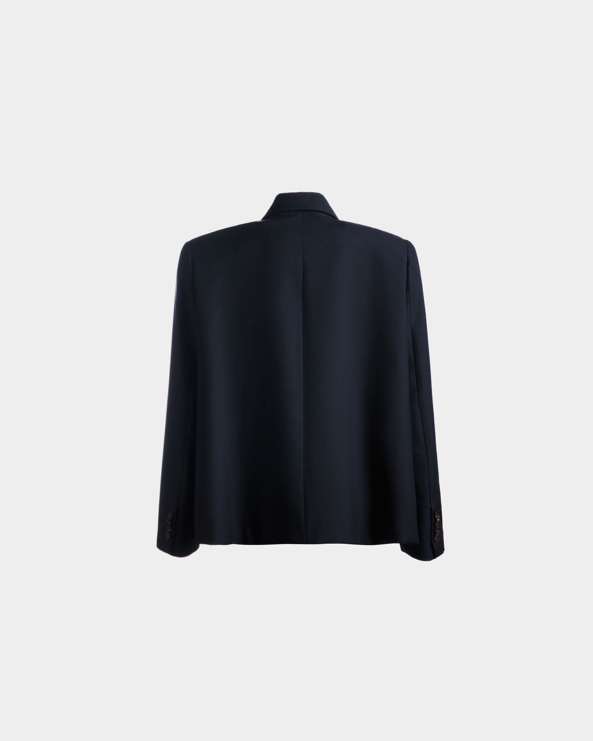 Bally Global - Jacket in Navy Blue Wool Blend - Blue