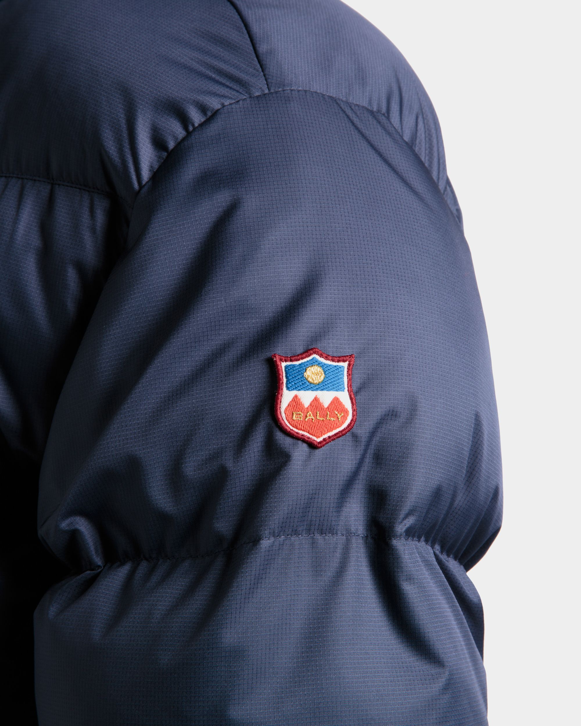 Bally Global - Puffer Jacket in Navy Blue Nylon - Blue