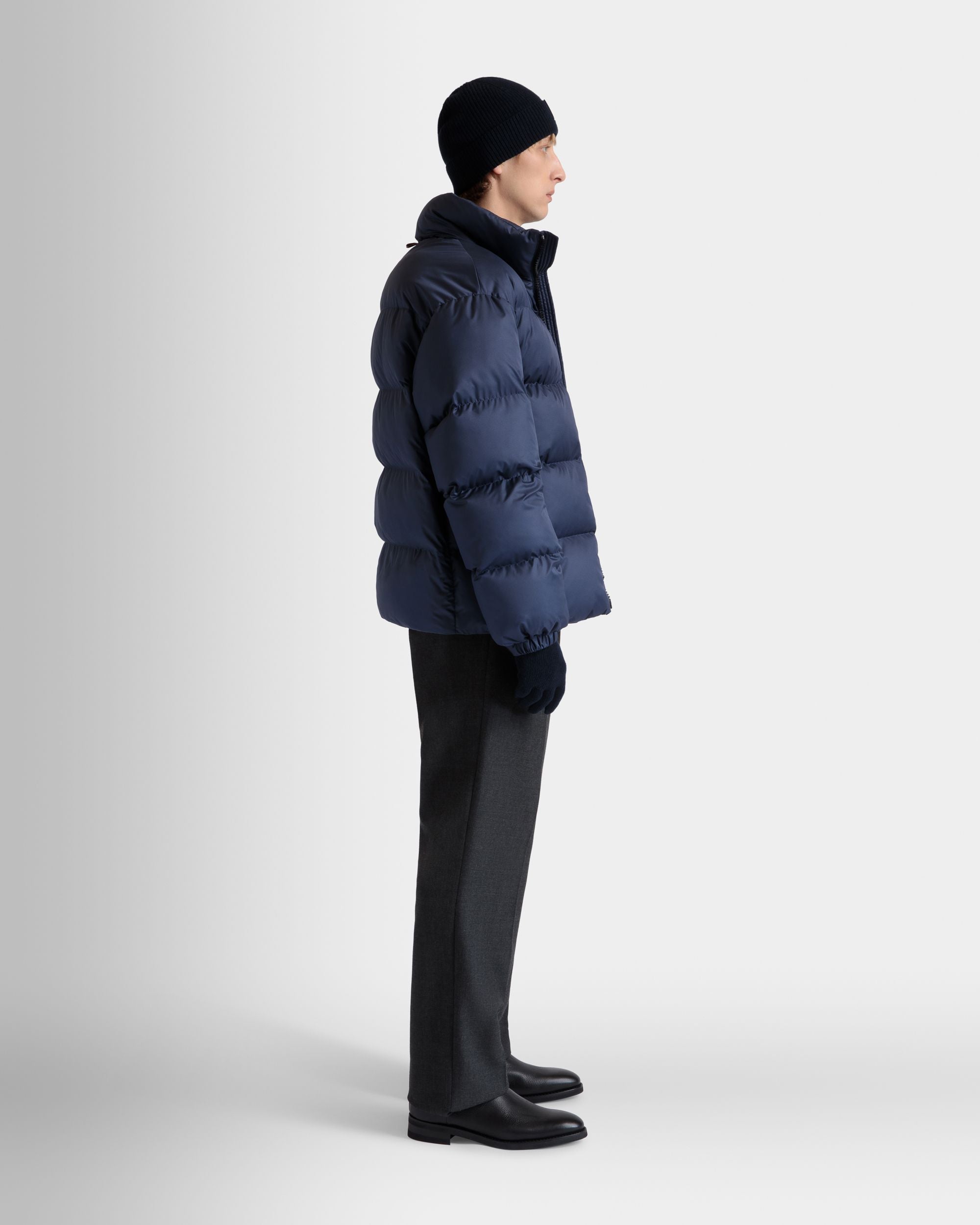Bally Global - Puffer Jacket in Navy Blue Nylon - Blue