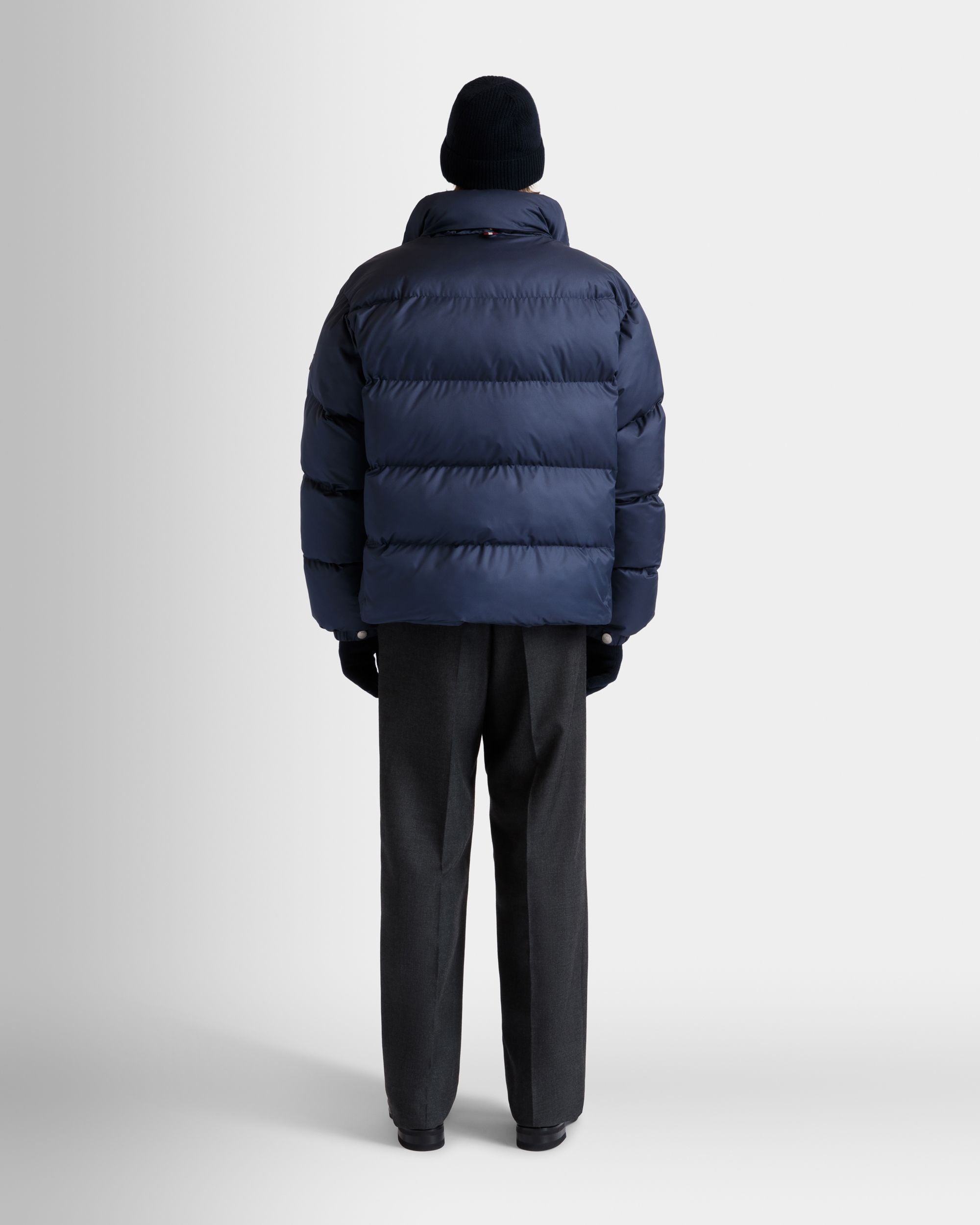 Bally Global - Puffer Jacket in Navy Blue Nylon - Blue