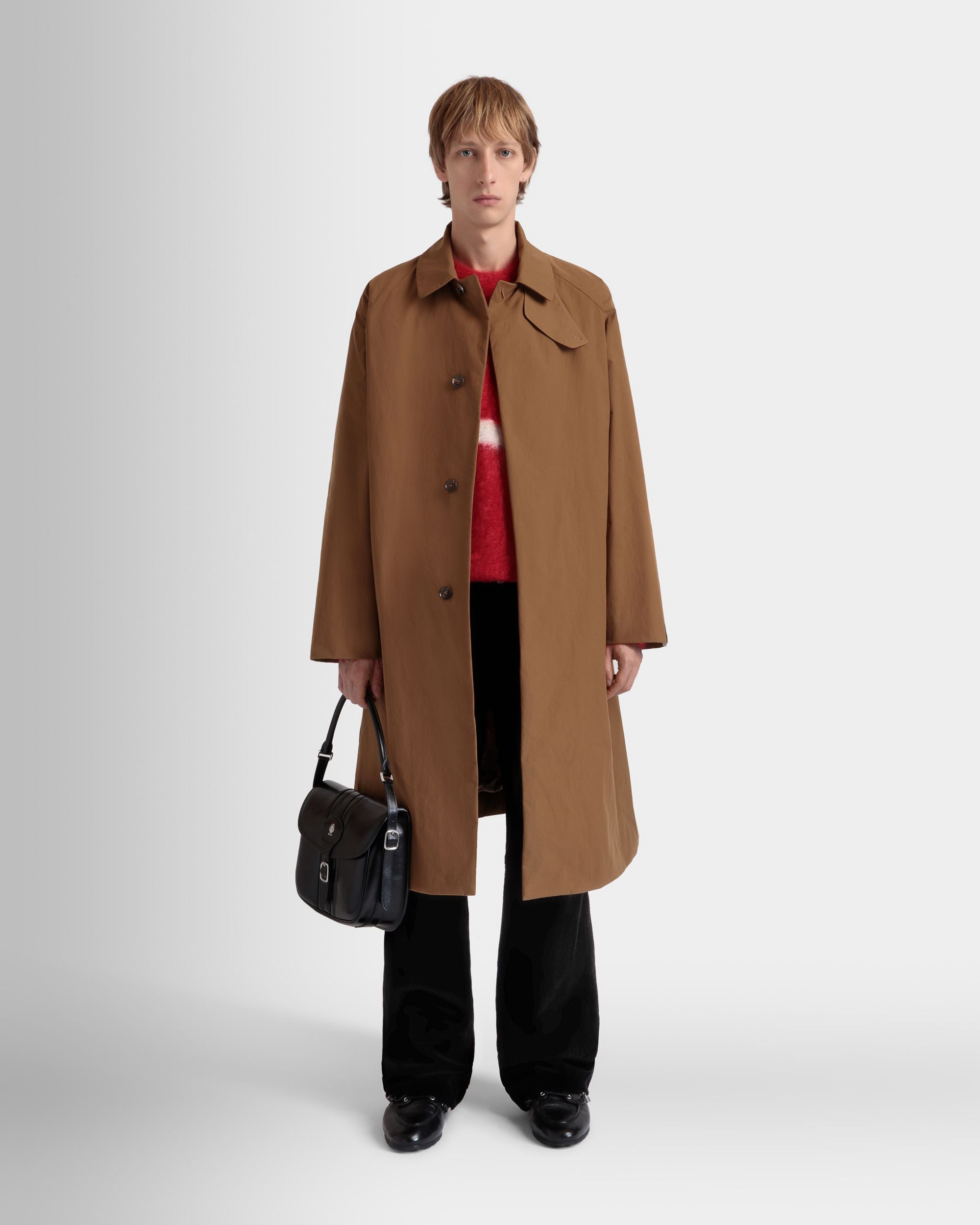 Bally Global - Trench Coat In Brown Nylon - Brown