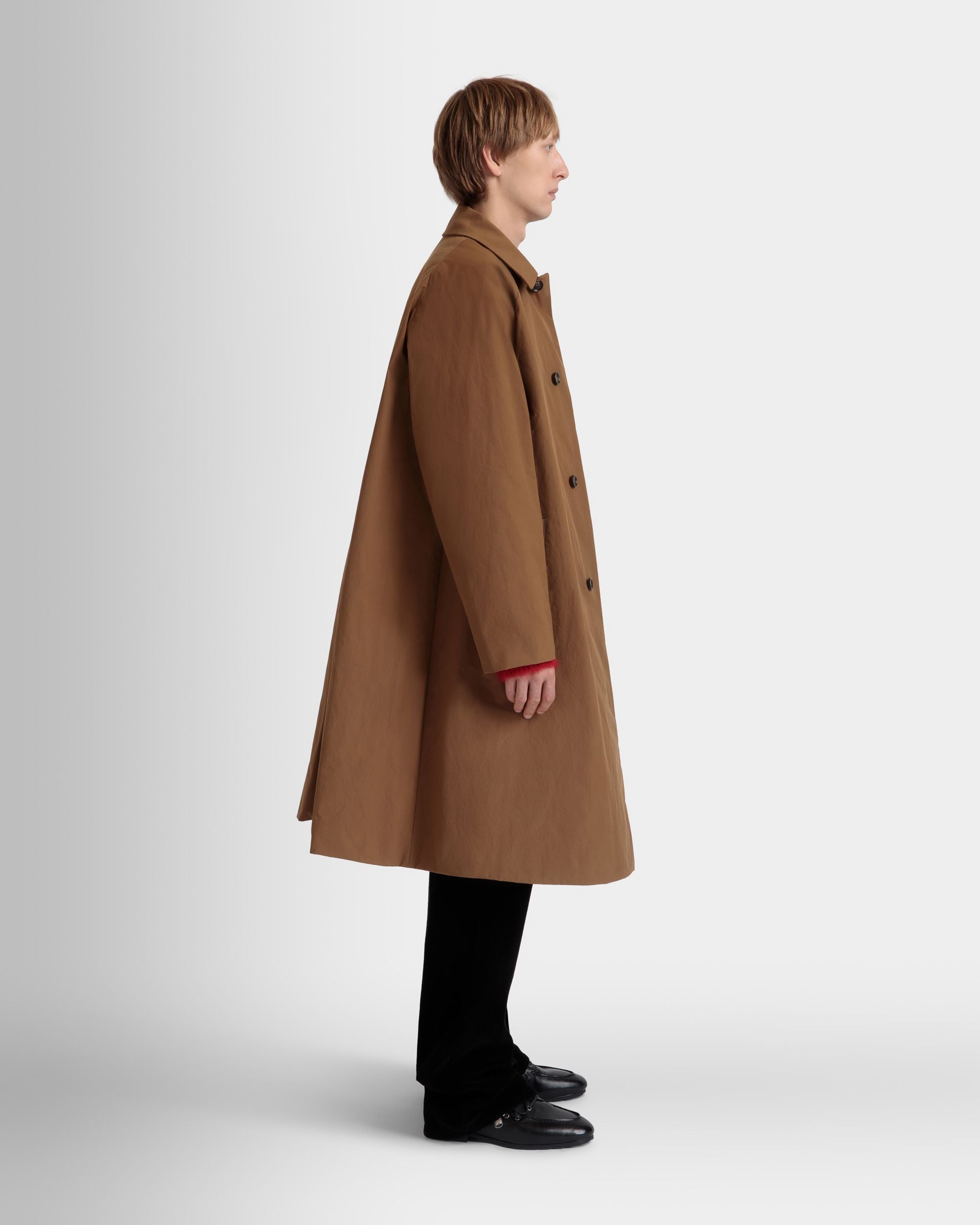 Bally Global - Trench Coat In Brown Nylon - Brown
