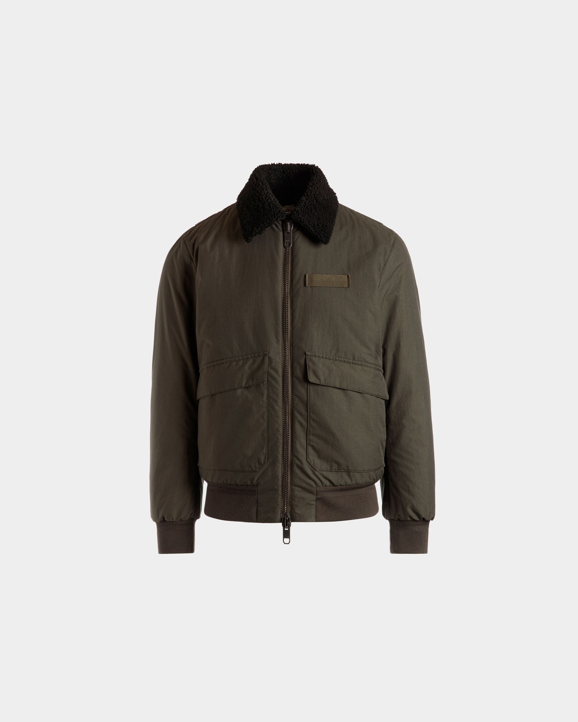 Bally Global - Blouson Collection Voyage Adrien Brody En Nylon Olive Green - Vert