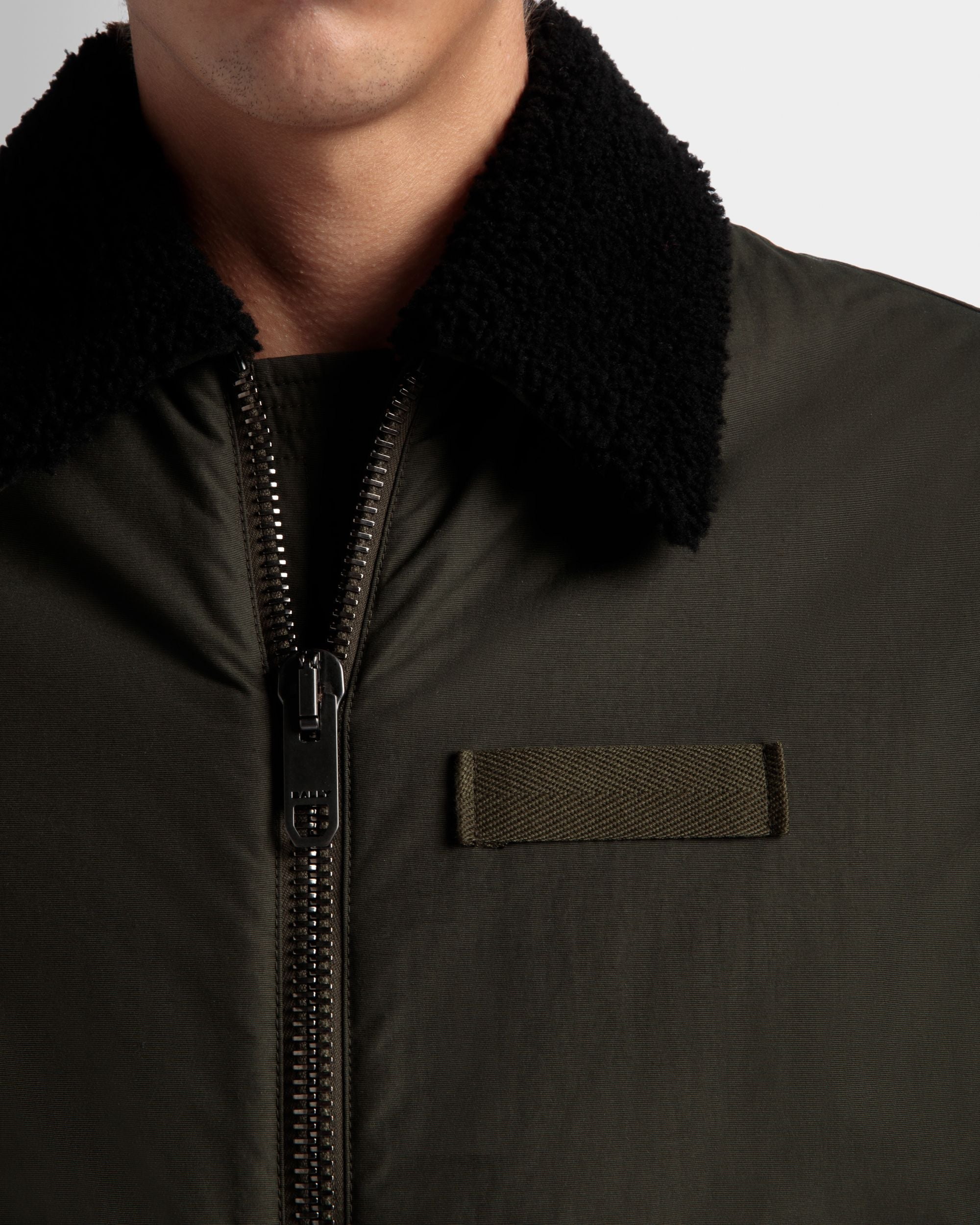 Bally Global - Blouson Collection Voyage Adrien Brody En Nylon Olive Green - Vert