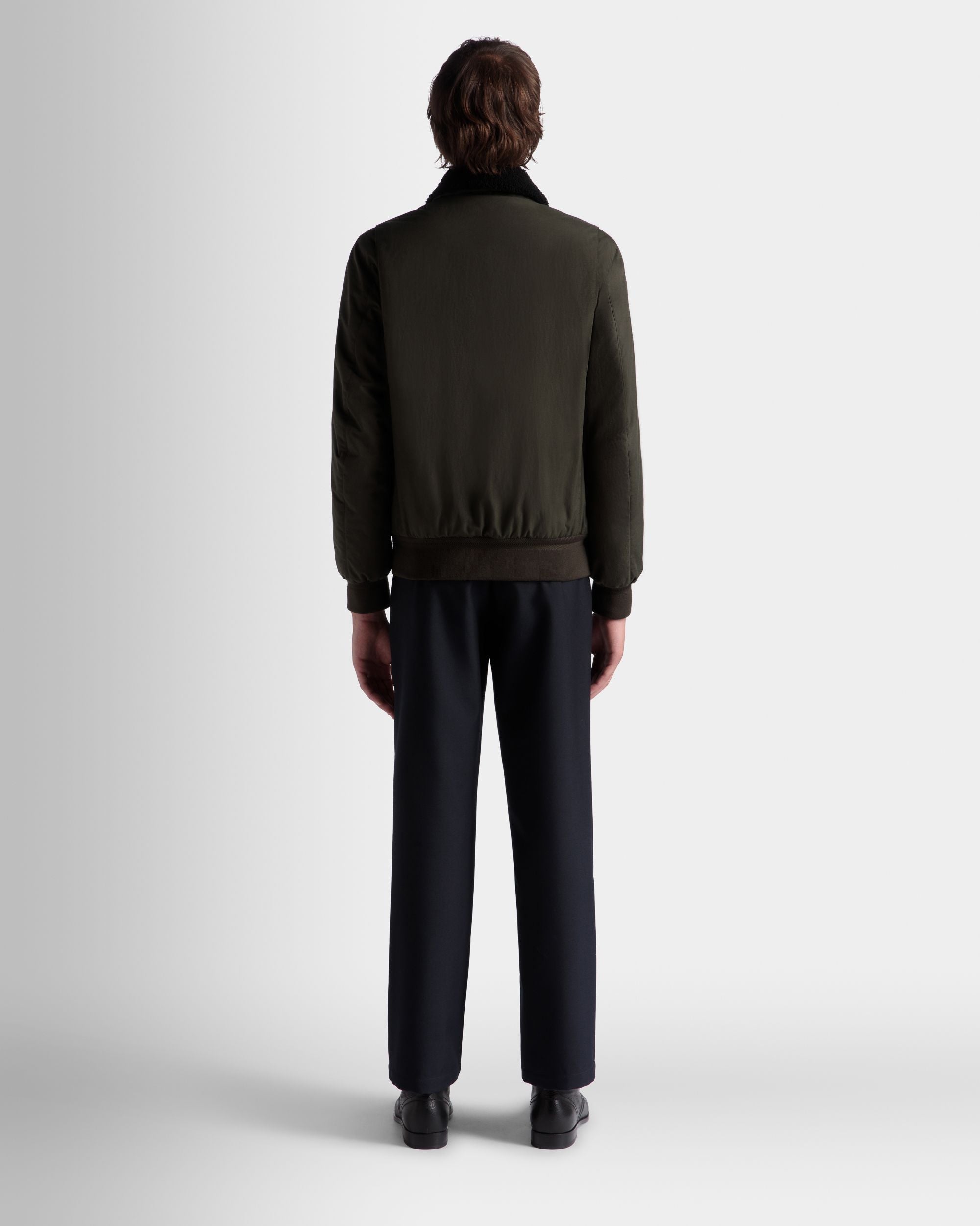Bally Global - Blouson Collection Voyage Adrien Brody En Nylon Olive Green - Vert
