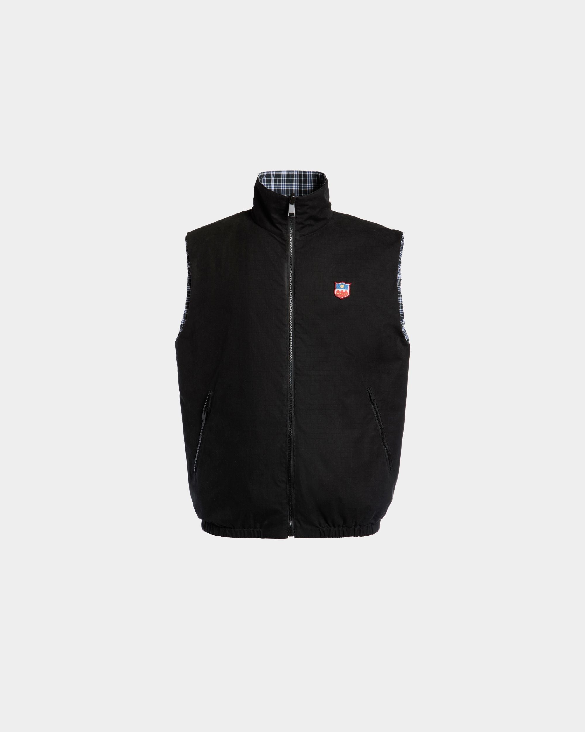 Bally Global - Reversible Vest in a Black Cotton Blend - Negro