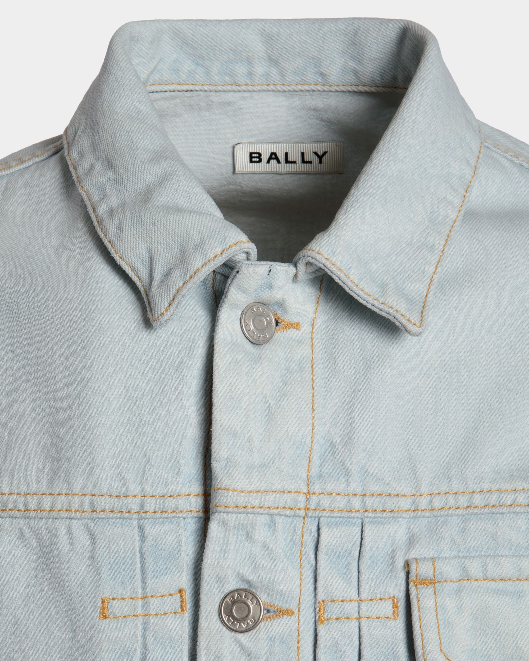 Bally Global - Trucker Jacket in Light Blue Cotton - Blue
