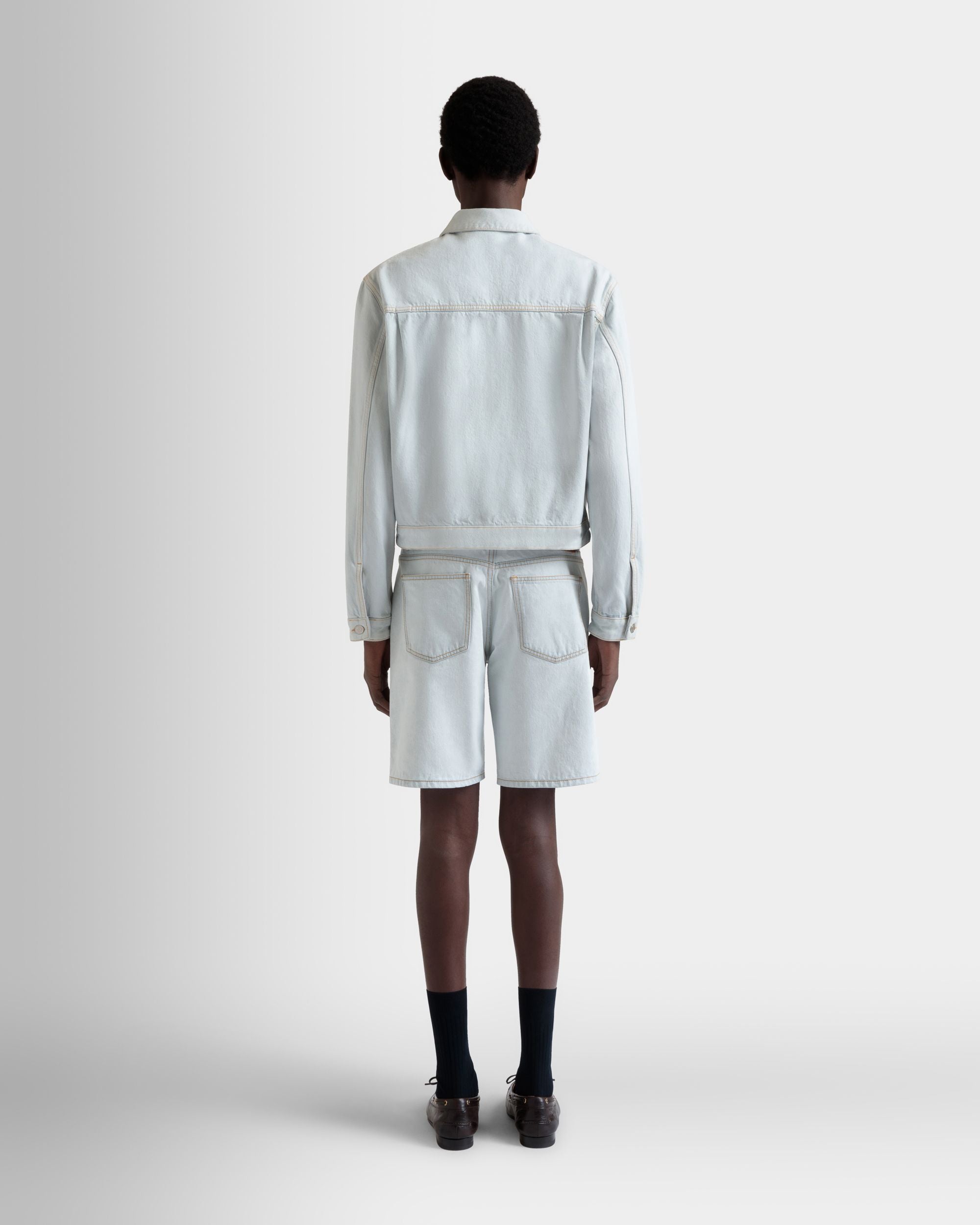Bally Global - Trucker Jacket in Light Blue Cotton - Blue