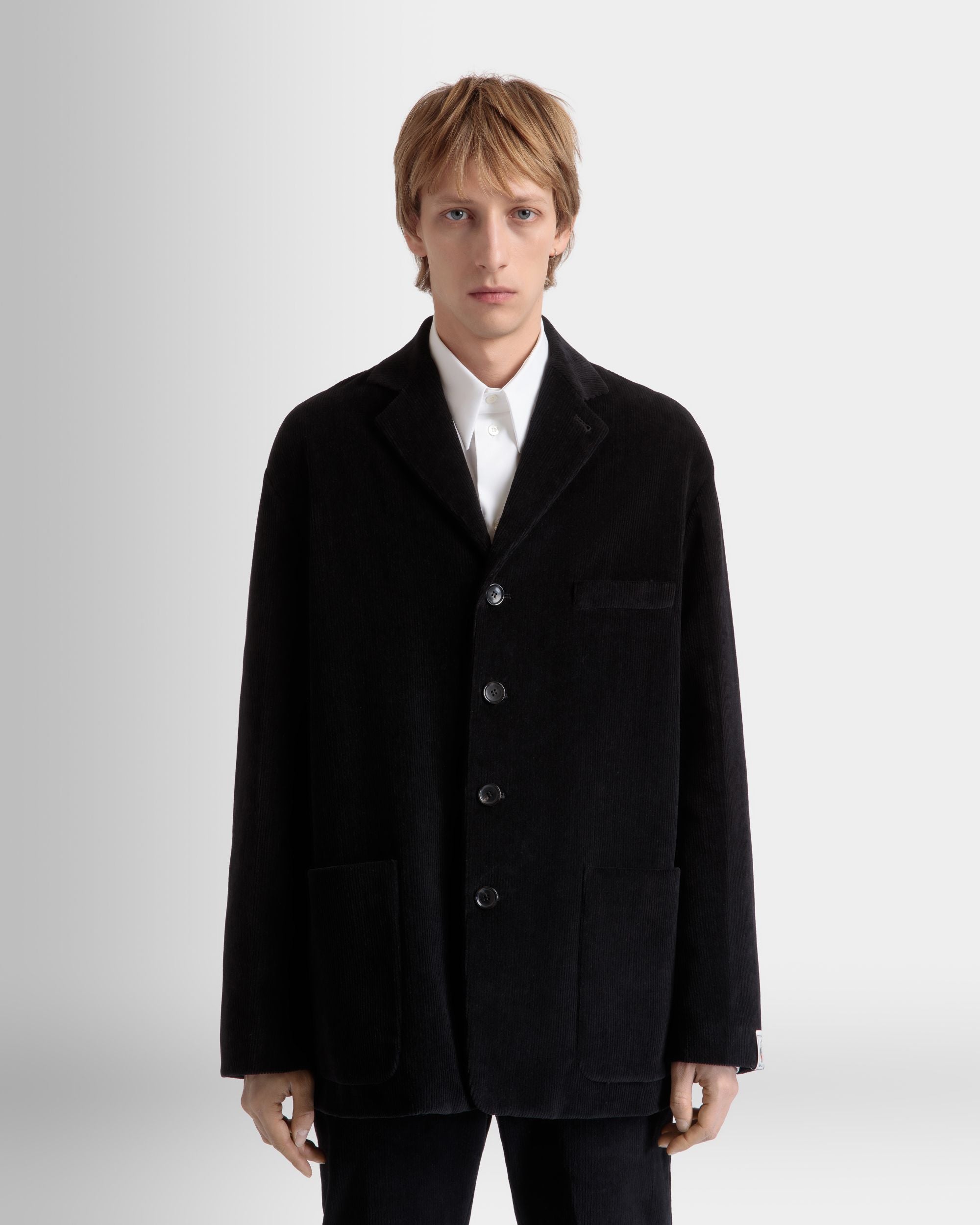 Bally Global - Blazer In Black Cotton Corduroy - Black