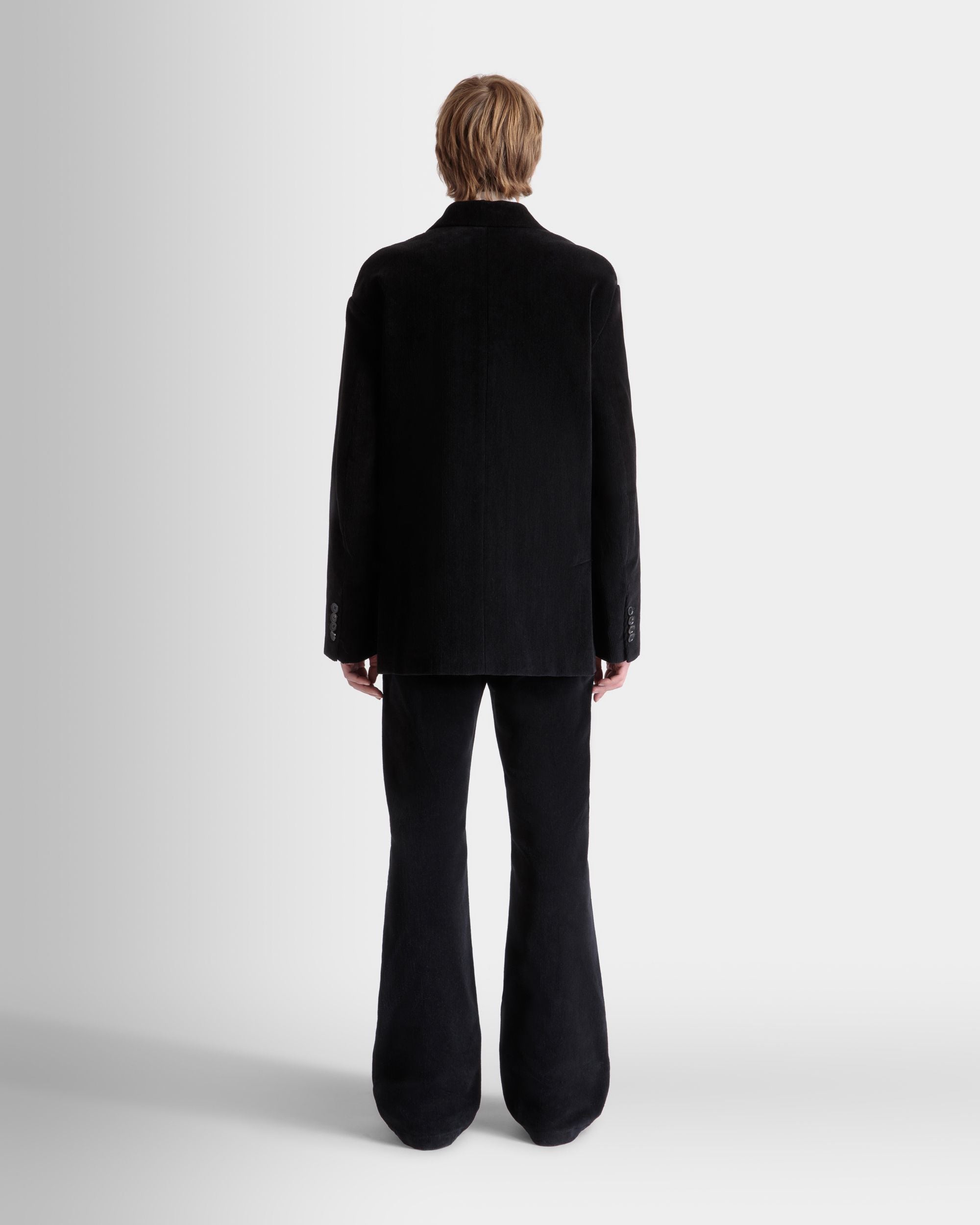 Bally Global - Blazer In Black Cotton Corduroy - Black