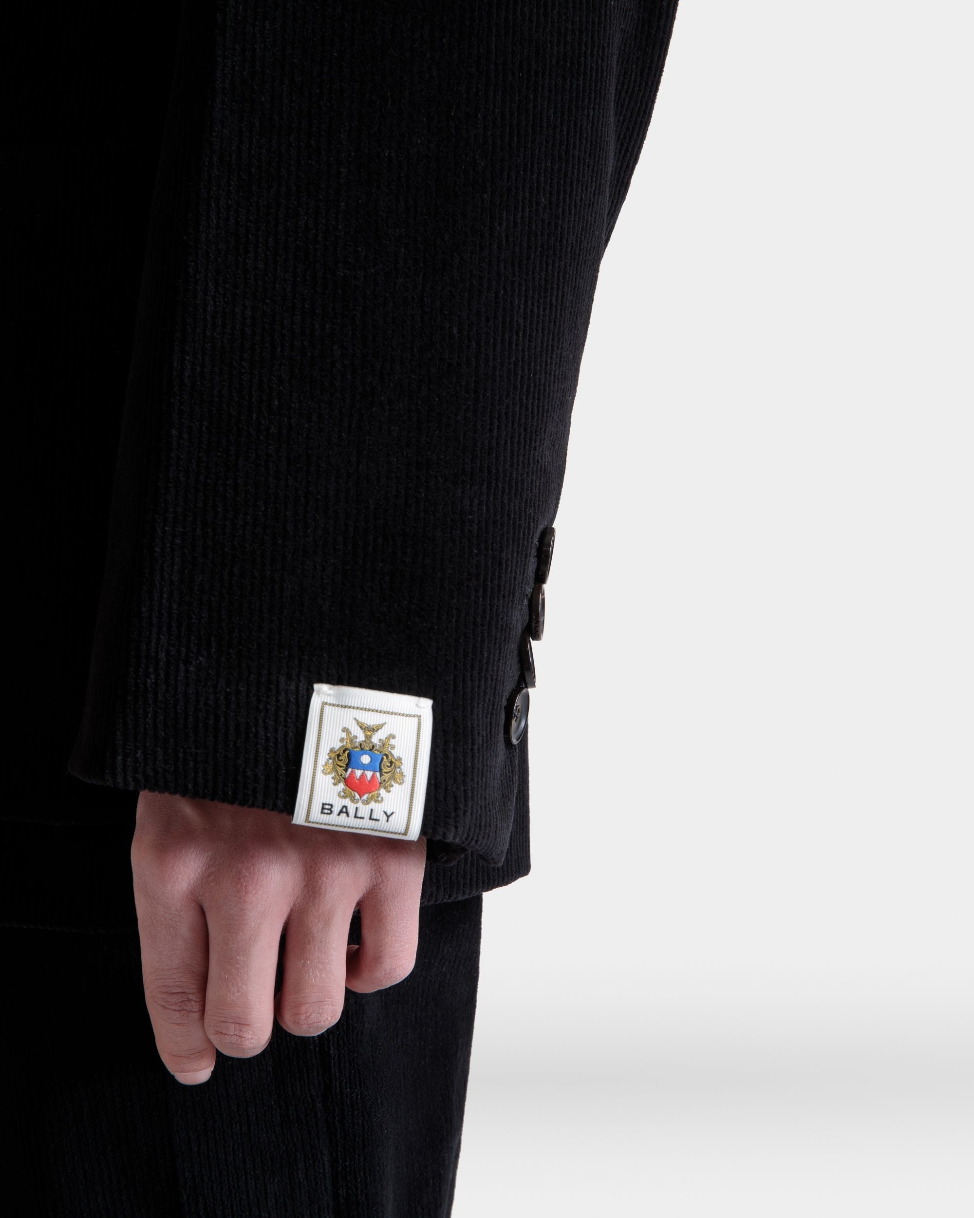 Bally Global - Blazer In Black Cotton Corduroy - Black