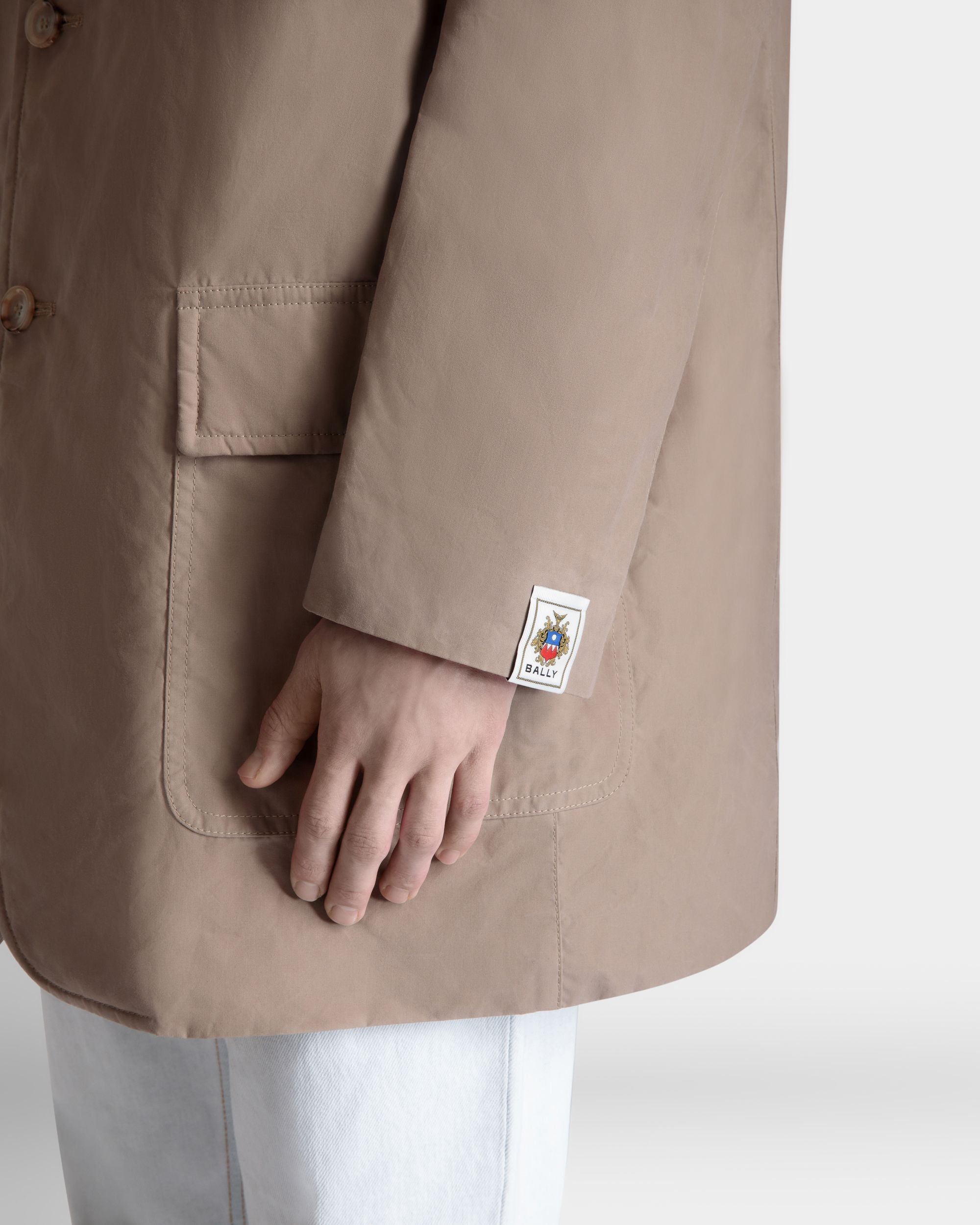 Bally Global - Car Coat in Beige Cotton - Beige