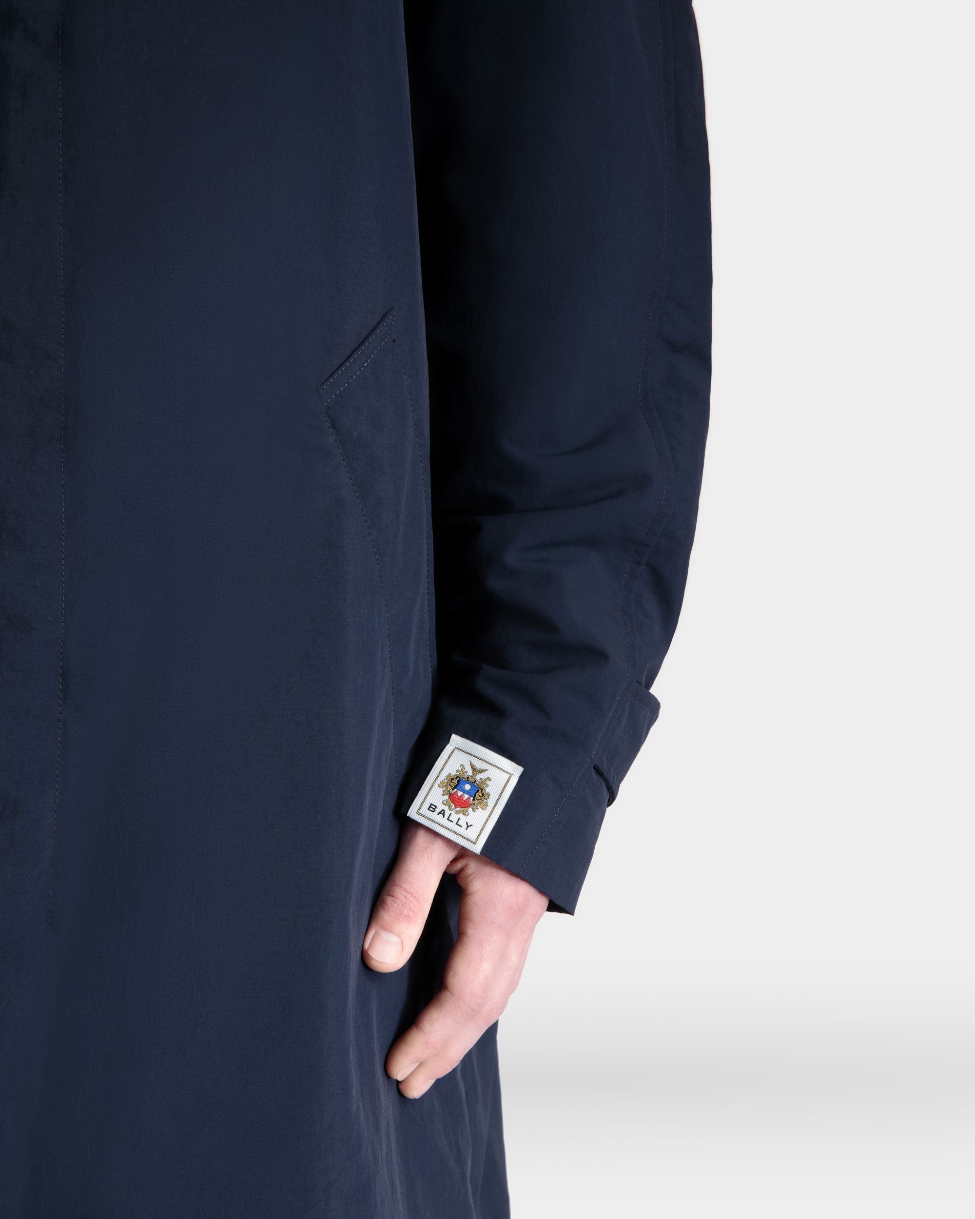 Bally Global - Trench in Navy Blue Nylon - Blue