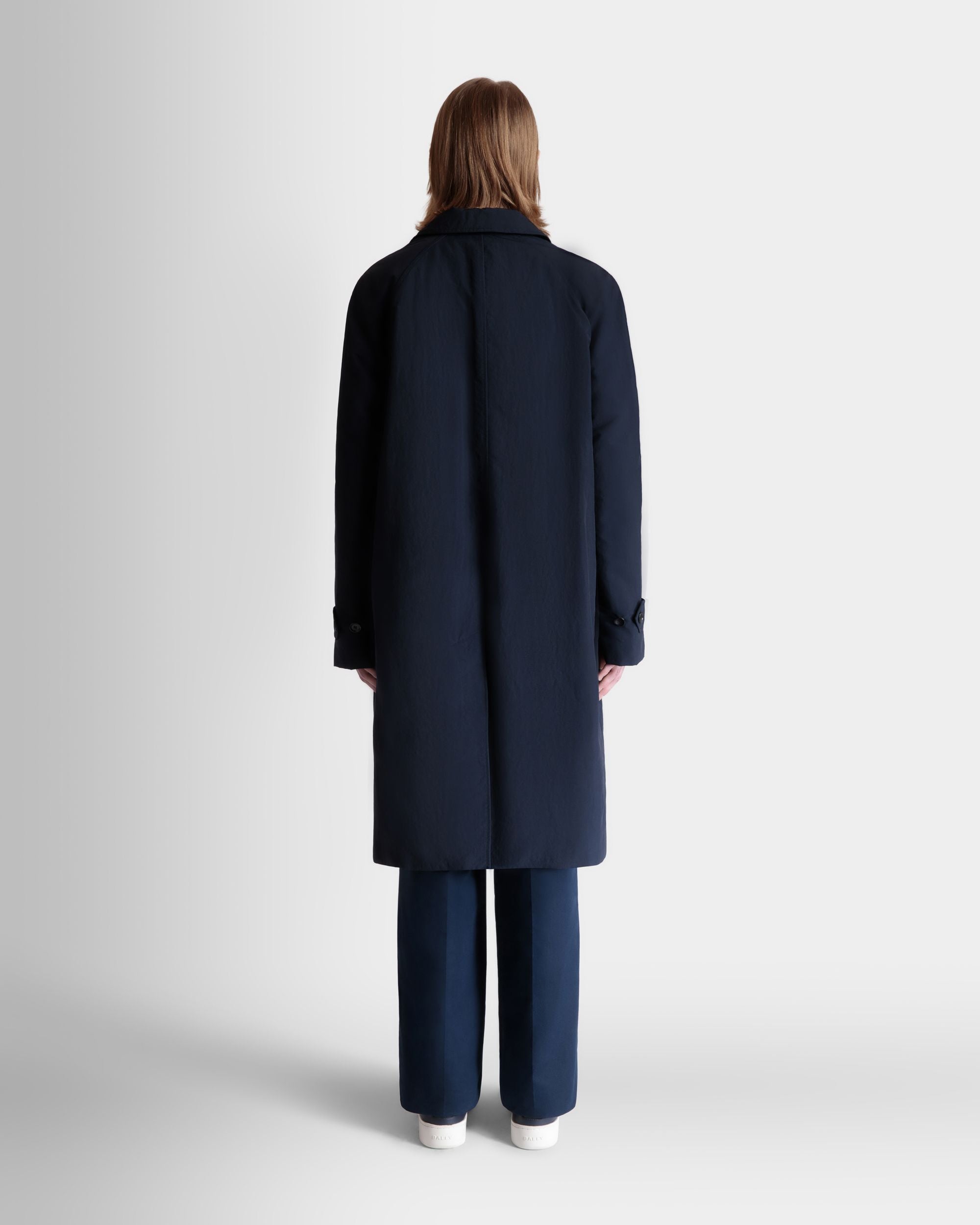 Bally Global - Trench in Navy Blue Nylon - Blue