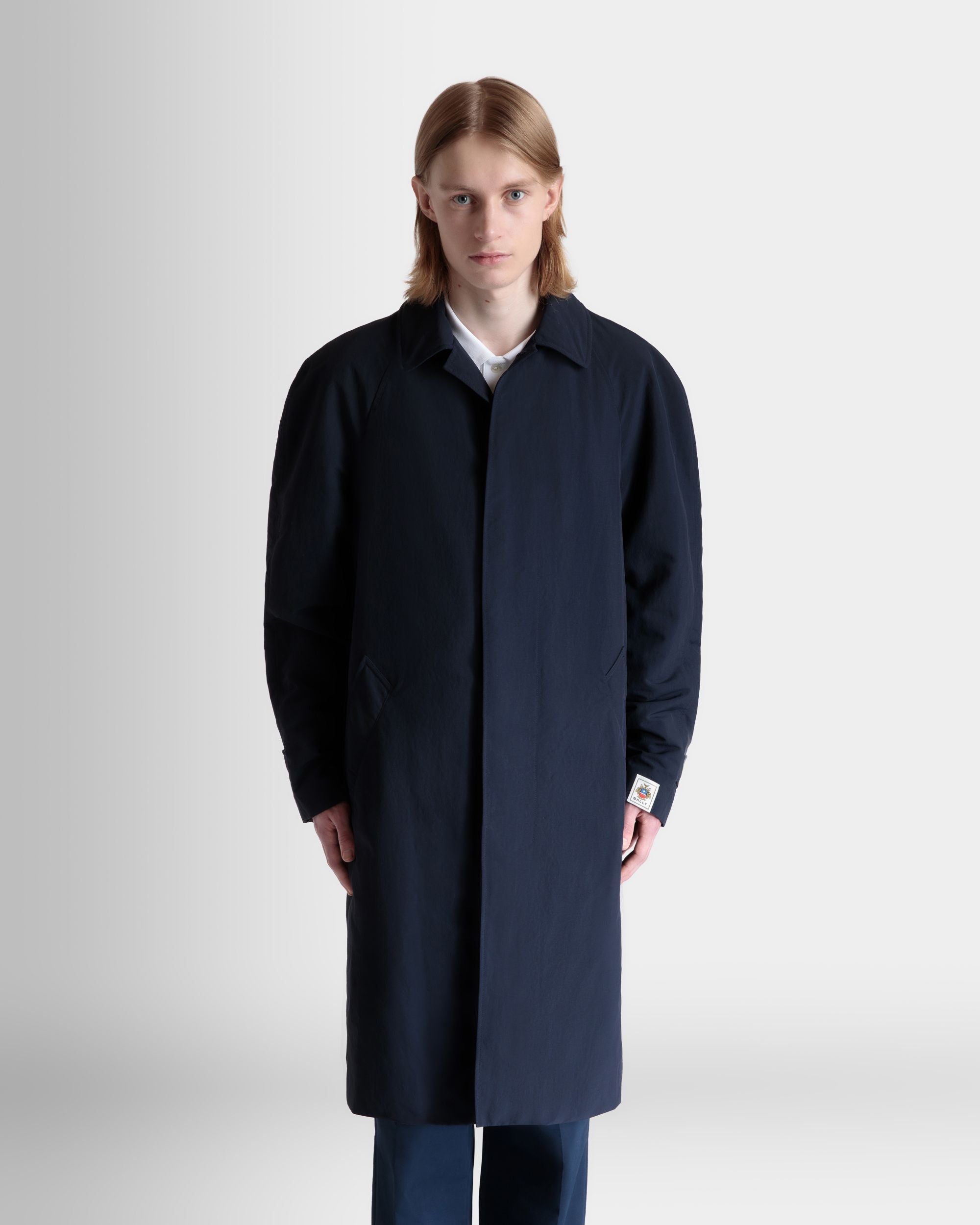 Bally Global - Trench in Navy Blue Nylon - Blue