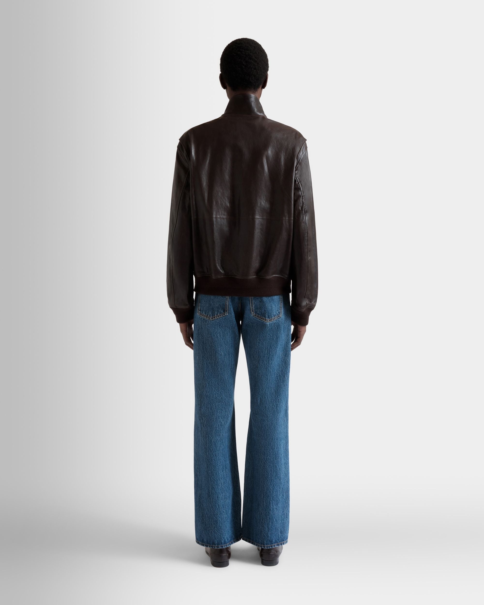 Bally Global - Blouson Jacket in Ebano Leather - Brown