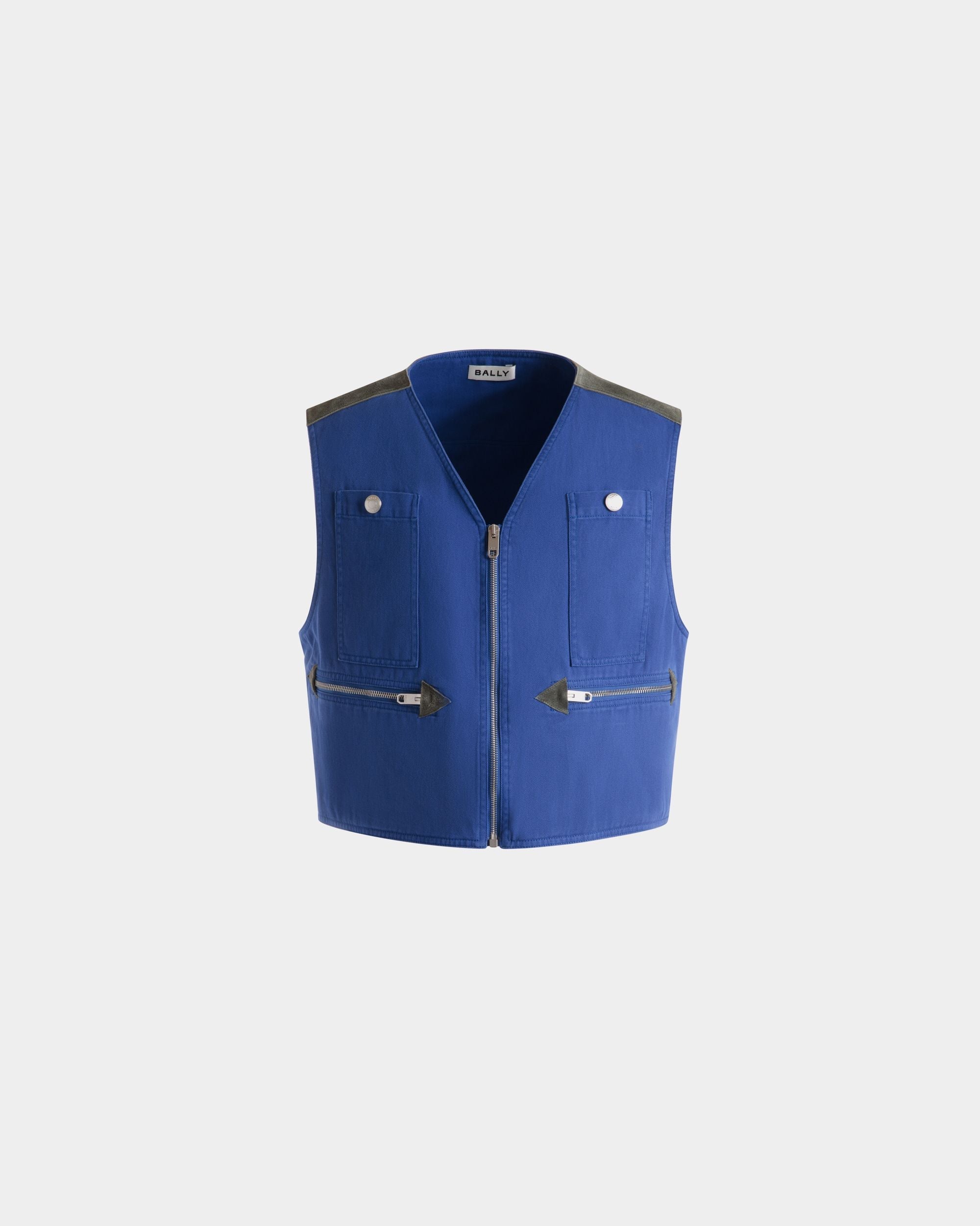 Bally Global - Vest in Blue Cotton - Blue