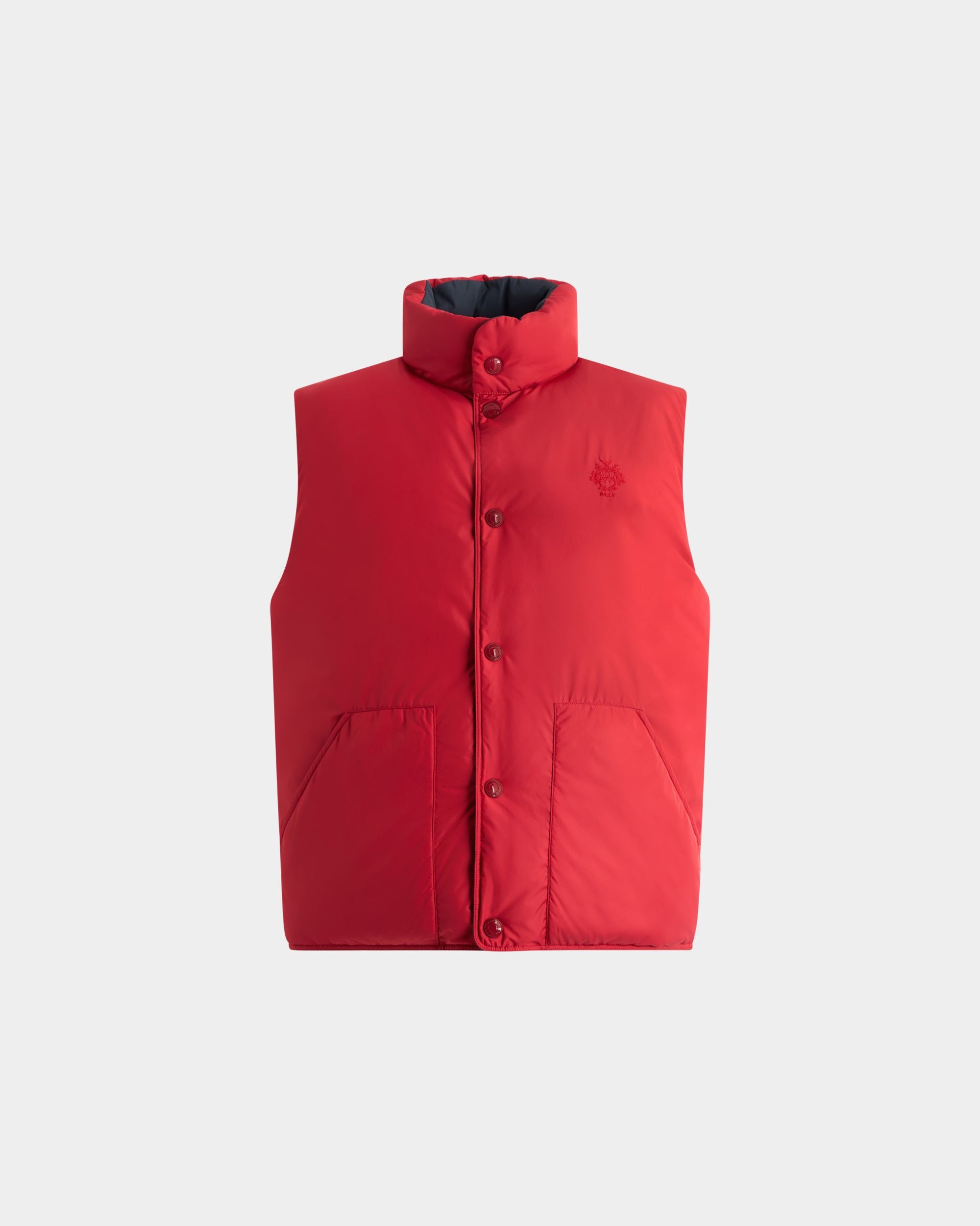 Bally Global - Reversible Vest in Navy Blue And Red Polyester - Multicolor