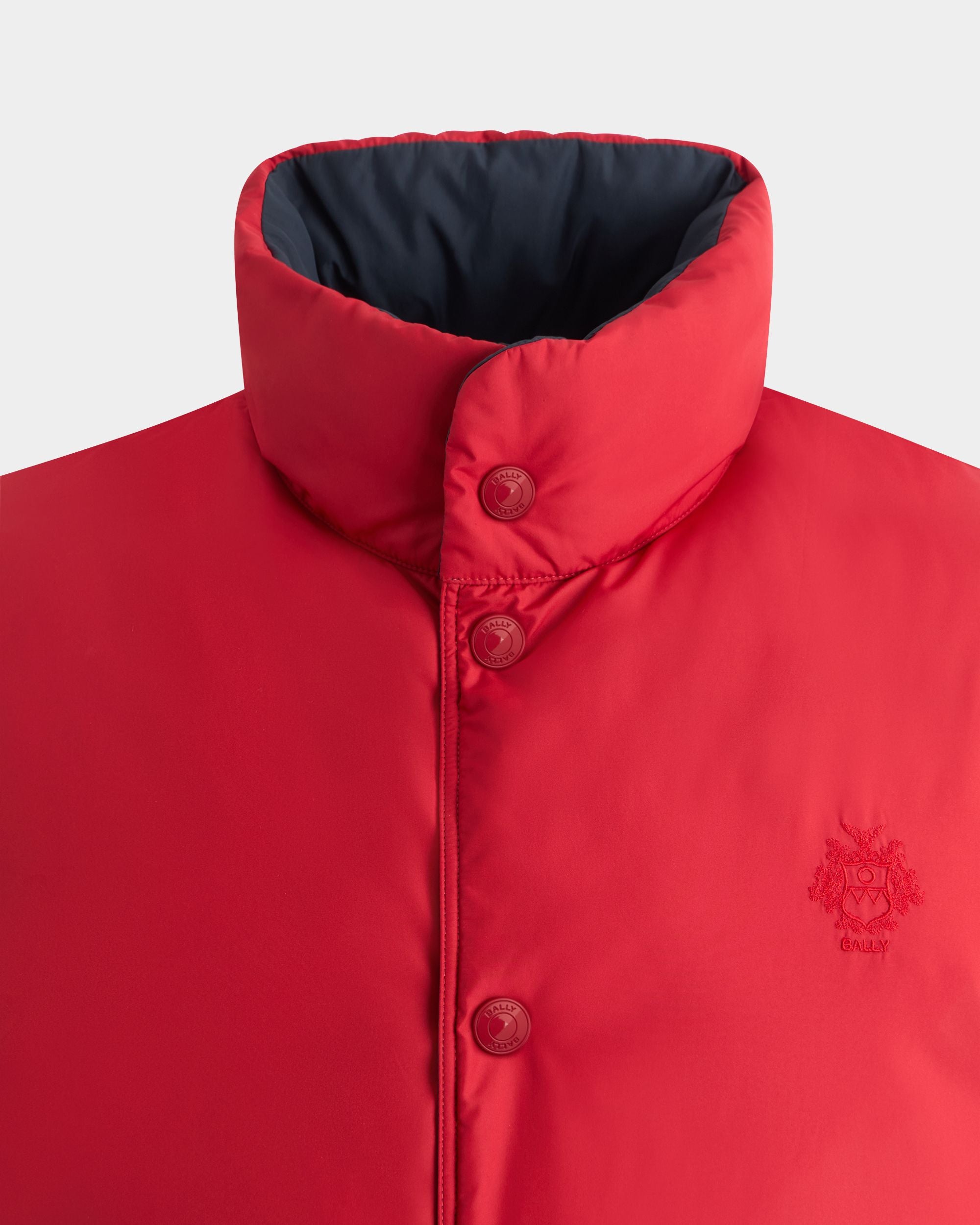 Bally Global - Reversible Vest in Navy Blue And Red Polyester - Multicolor