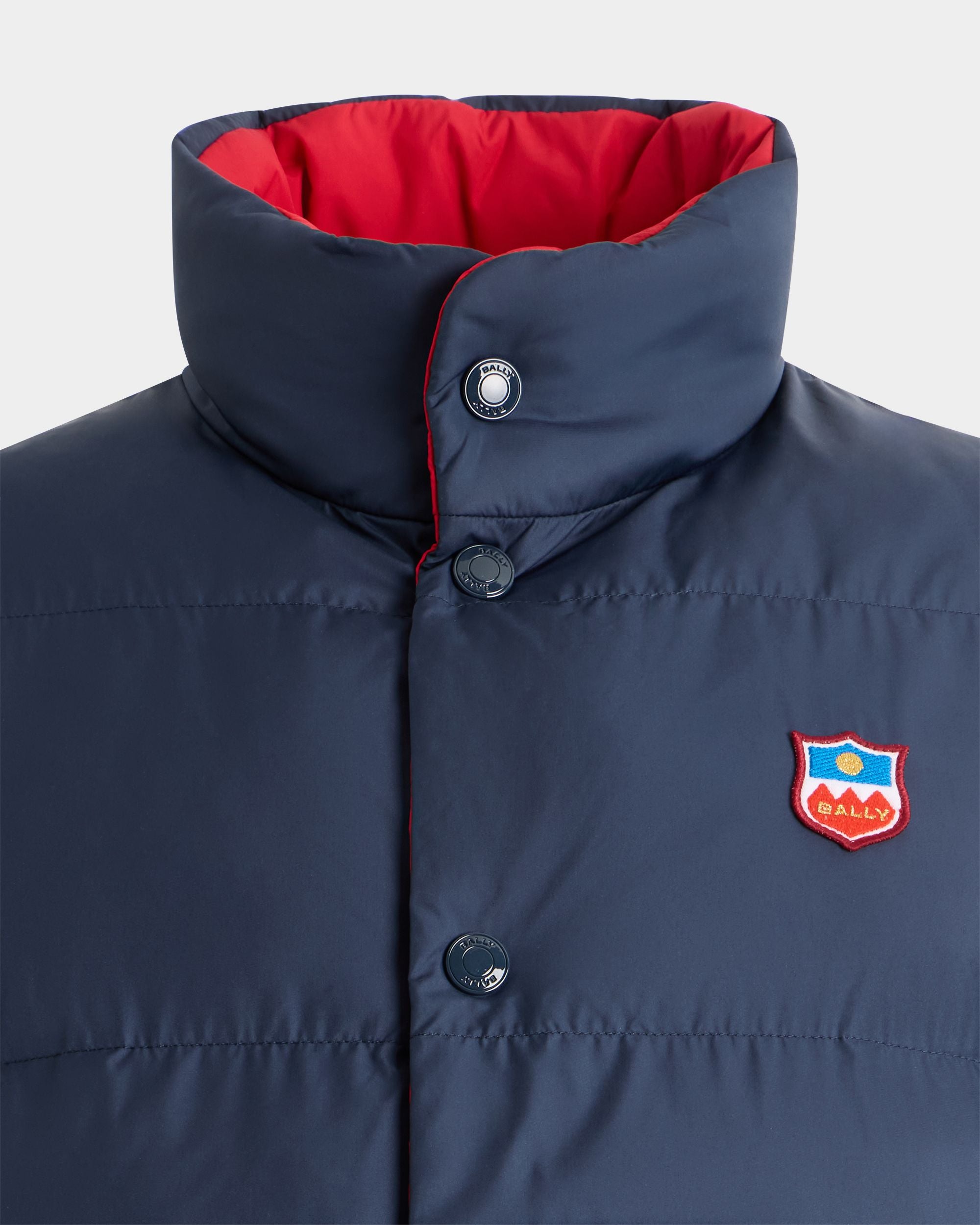 Bally Global - Reversible Vest in Navy Blue And Red Polyester - Multicolor
