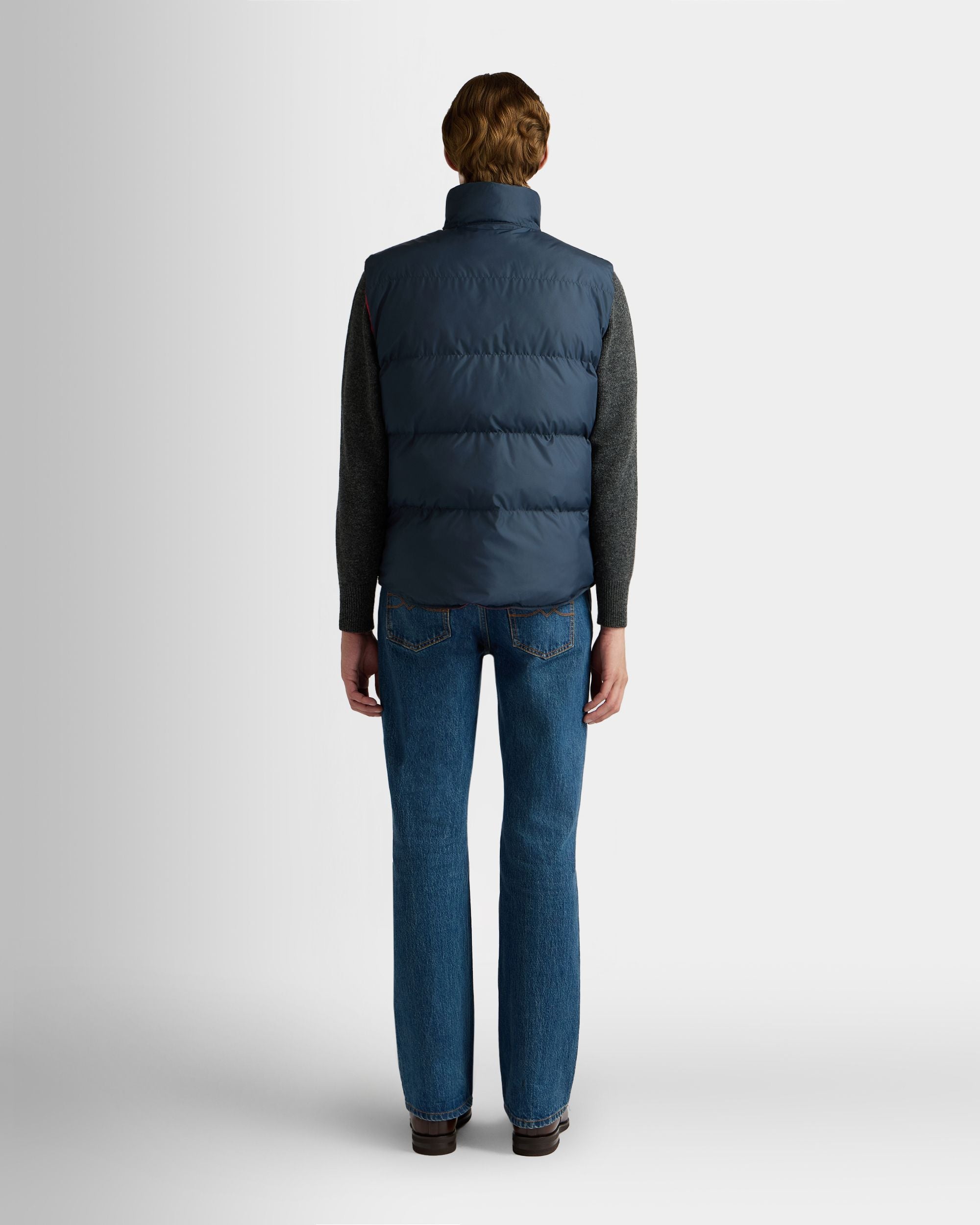 Bally Global - Reversible Vest in Navy Blue And Red Polyester - Multicolor