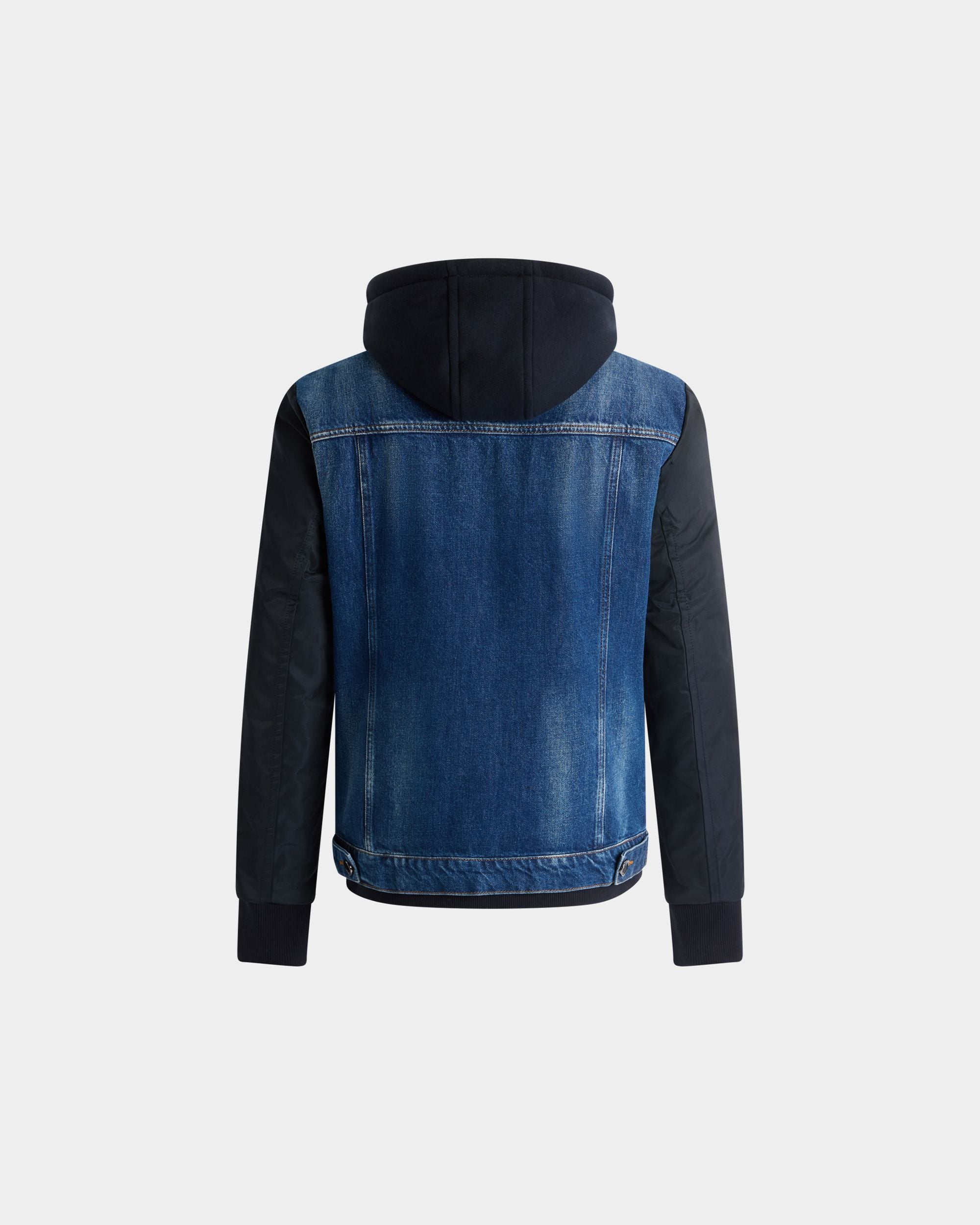 Bally Global - Hooded Trucker Jacket in Medium Blue Cotton - Blue