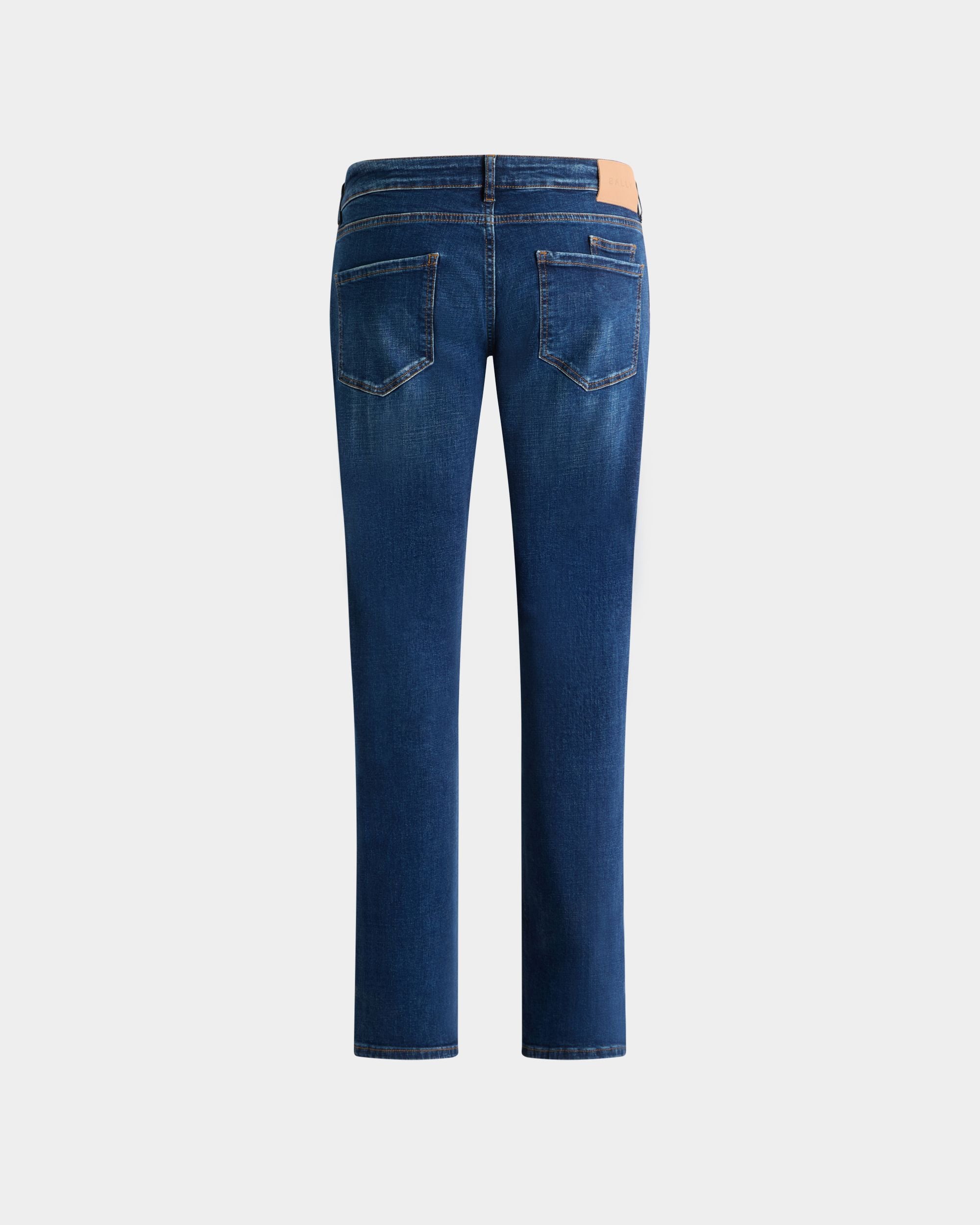 Bally Global - Denim Pants in Medium Blue Stretch Cotton - Blue