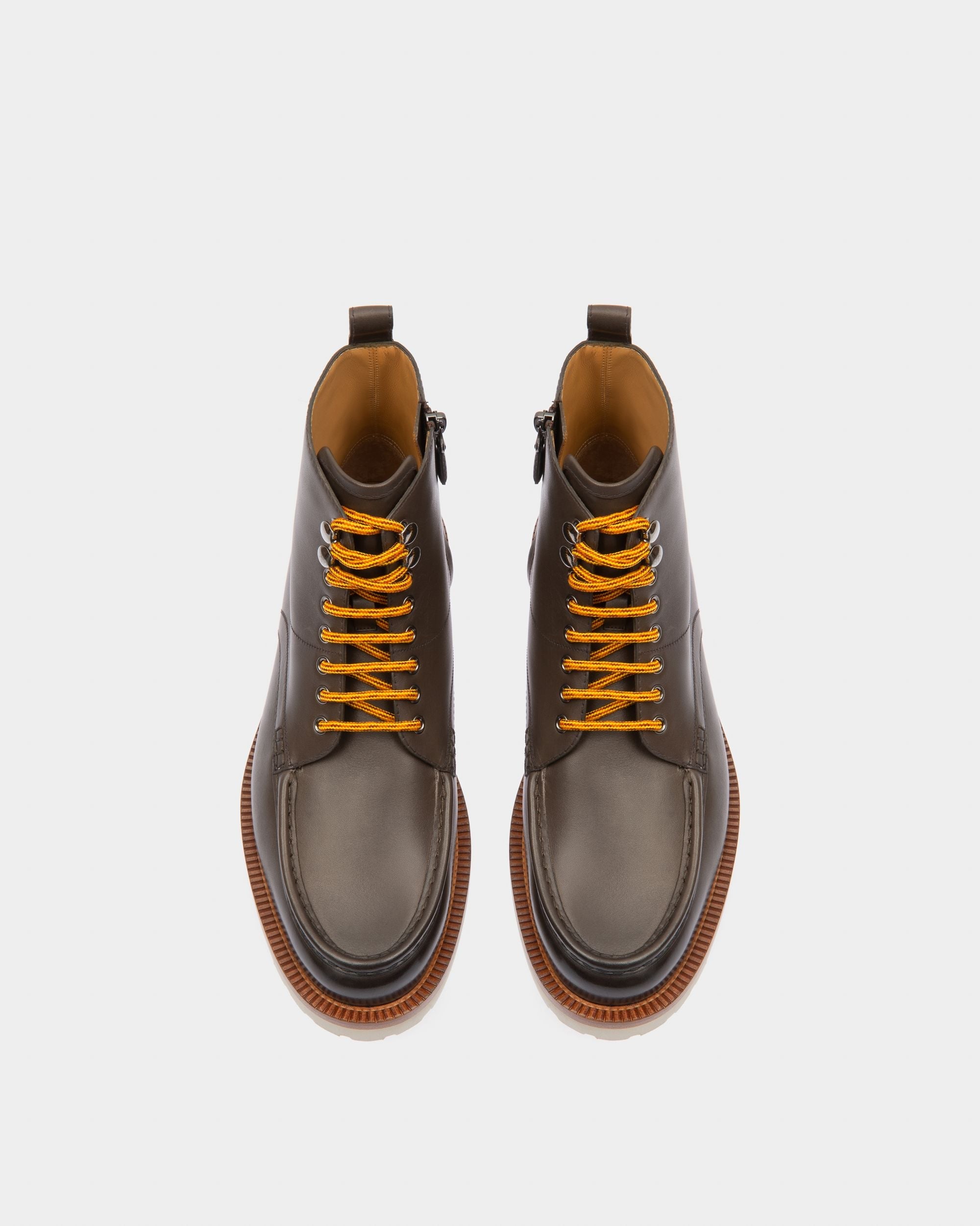 Bally Global - Bota Nottingham De Piel Verde Militar - Verde