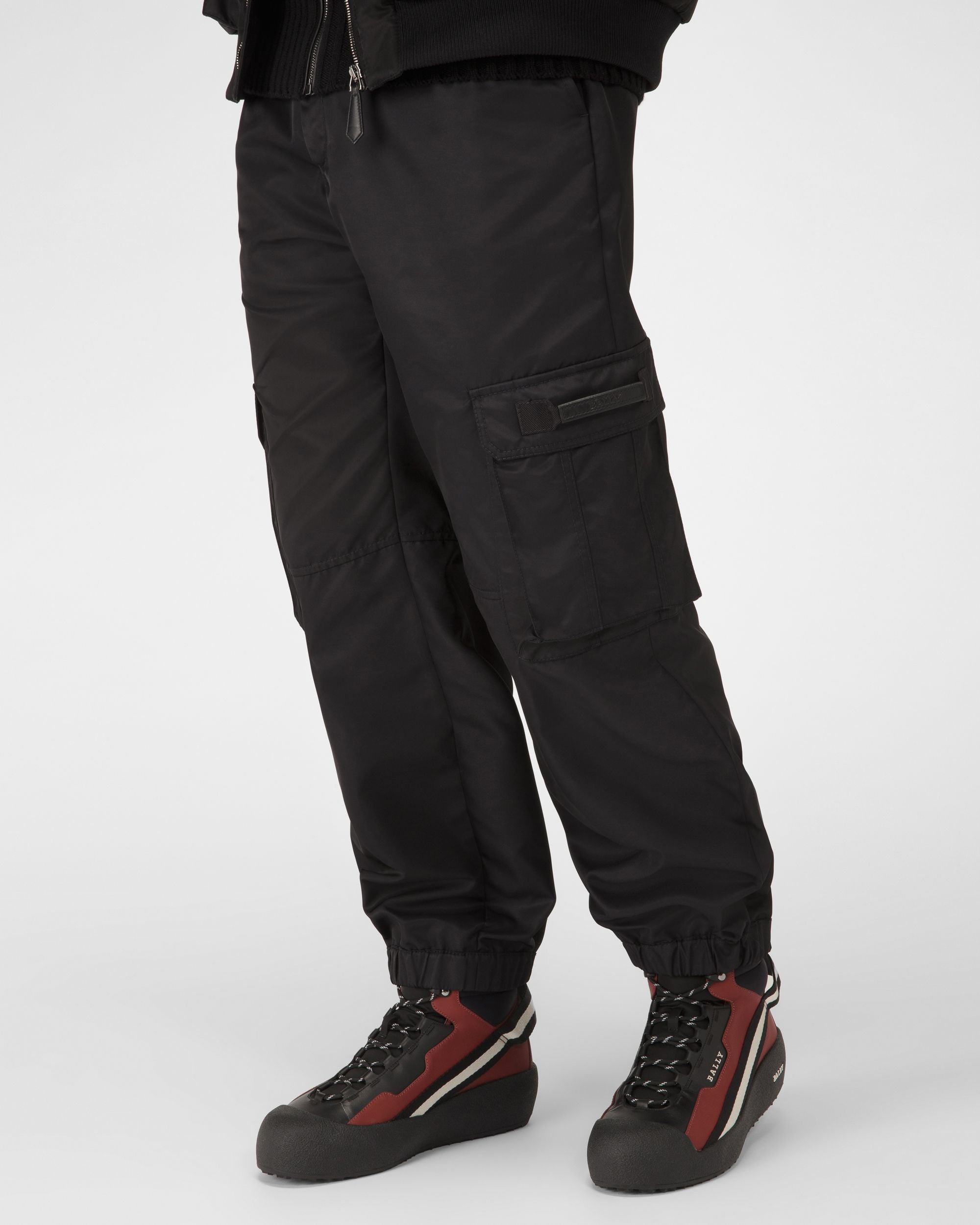 Bally Global - Clyde Leather Snow Boots In Black & Heritage Red - Black