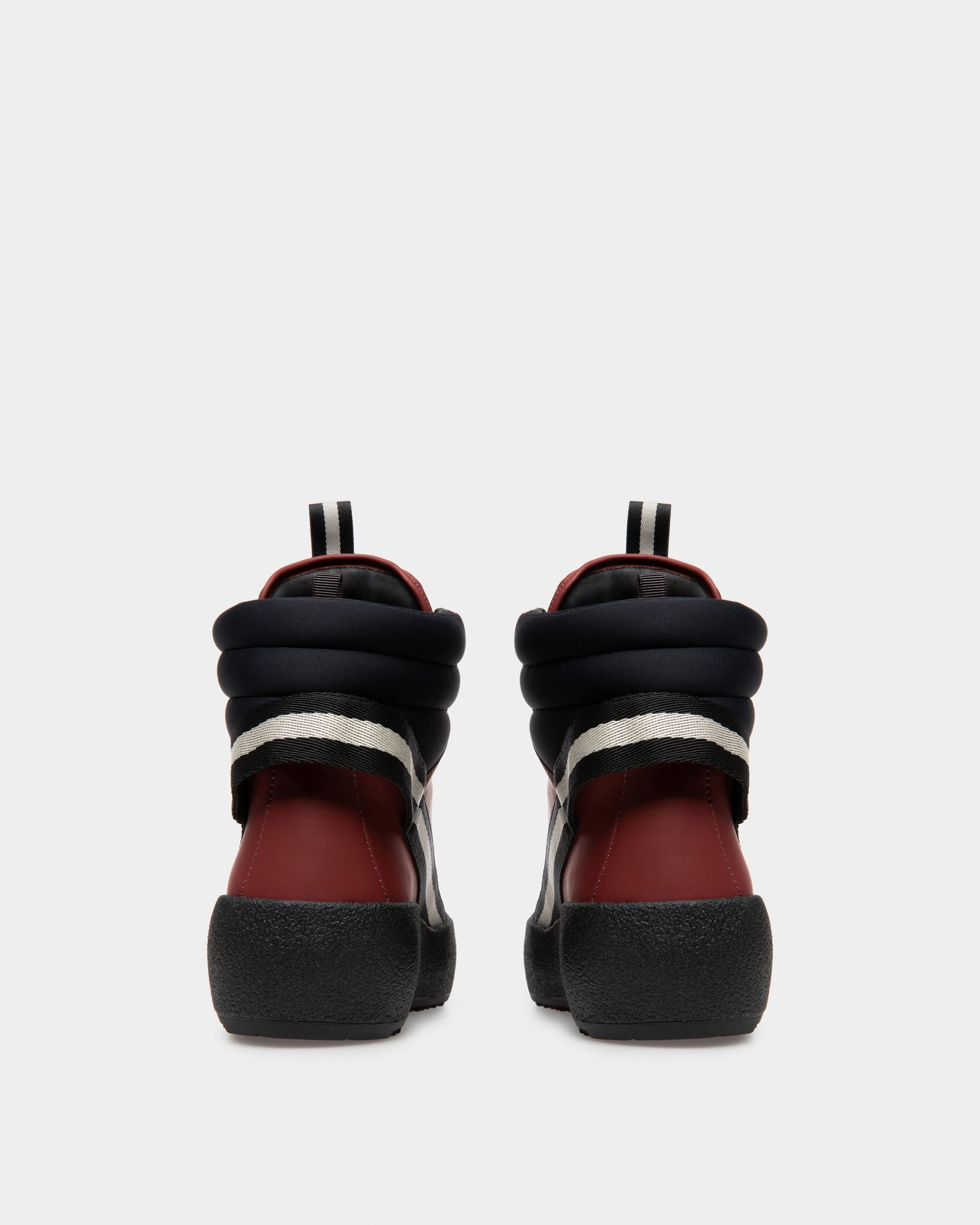 Bally Global - Clyde Leather Snow Boots In Black & Heritage Red - Black