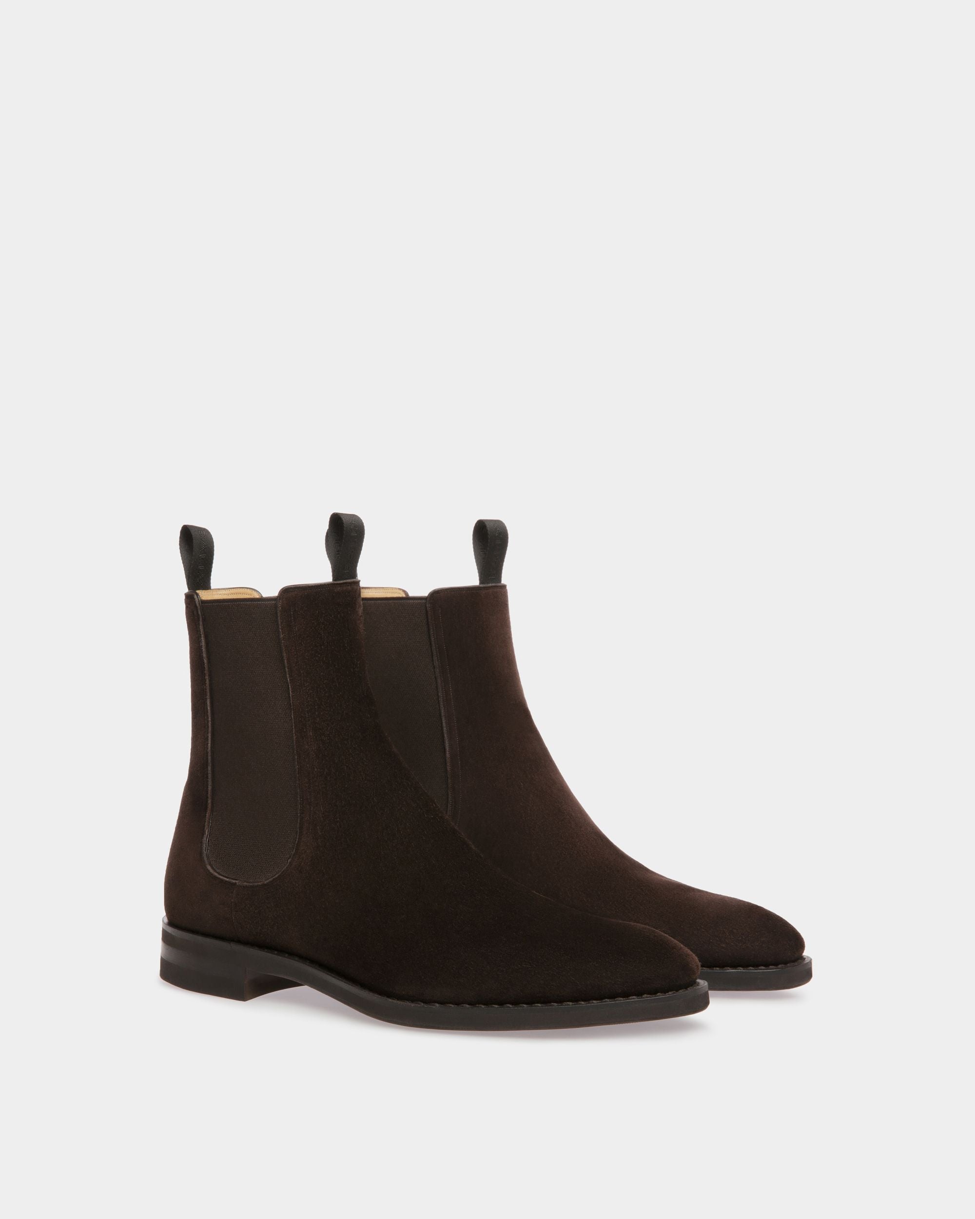 Bally Global - Scribe Booties In Brown Suede - Brown