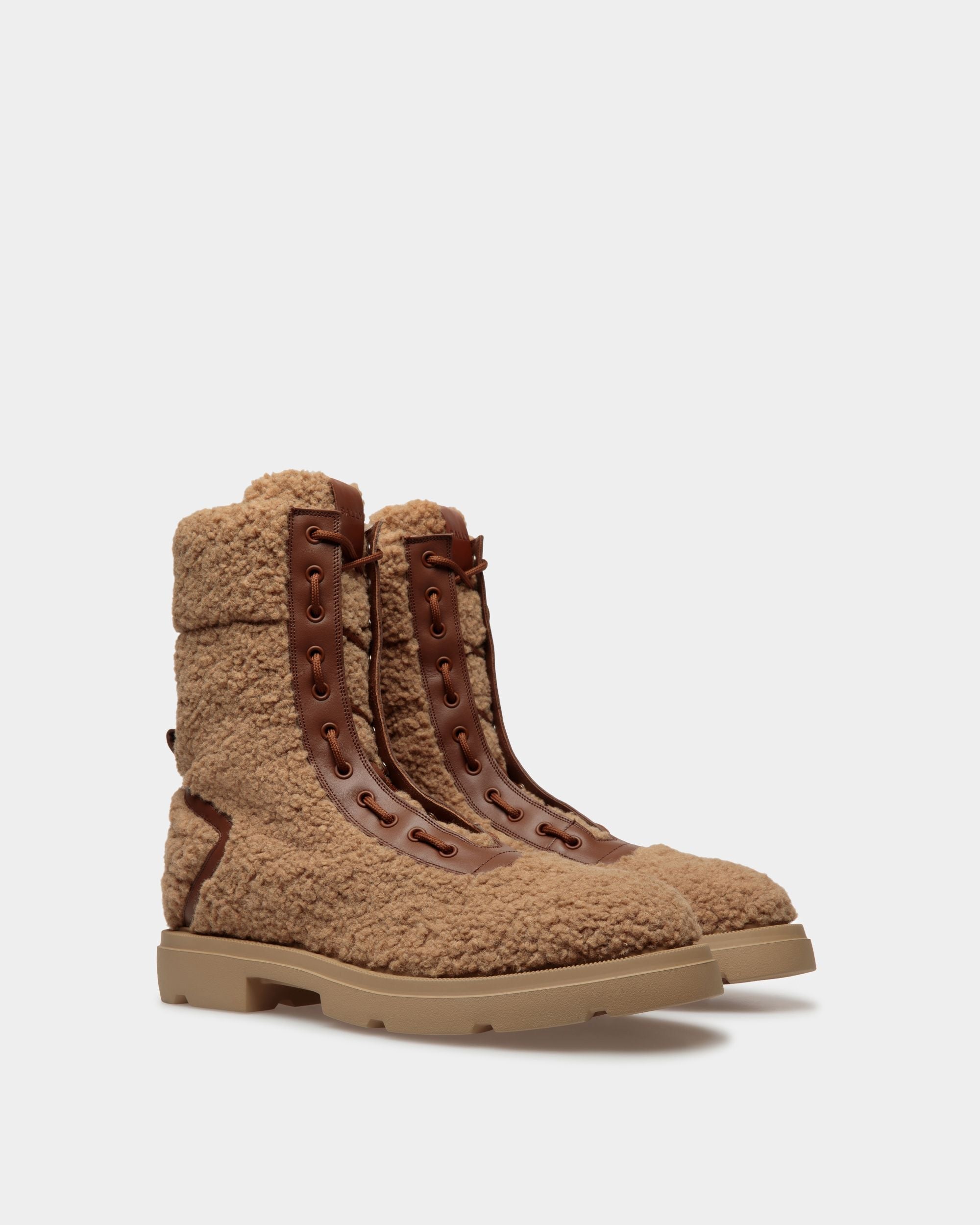 Bally Global - Enga Boots In Brown Fabric And Leather - Brown